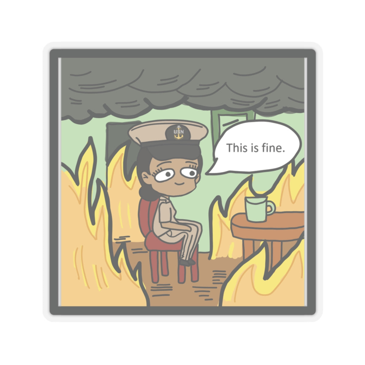 This is Fine ! V1 SCPO Stickers