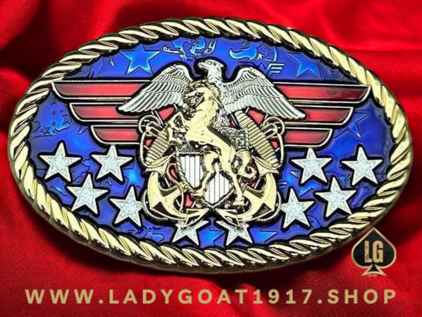 RWB WW Freedom Belt Buckle 25" Mustang