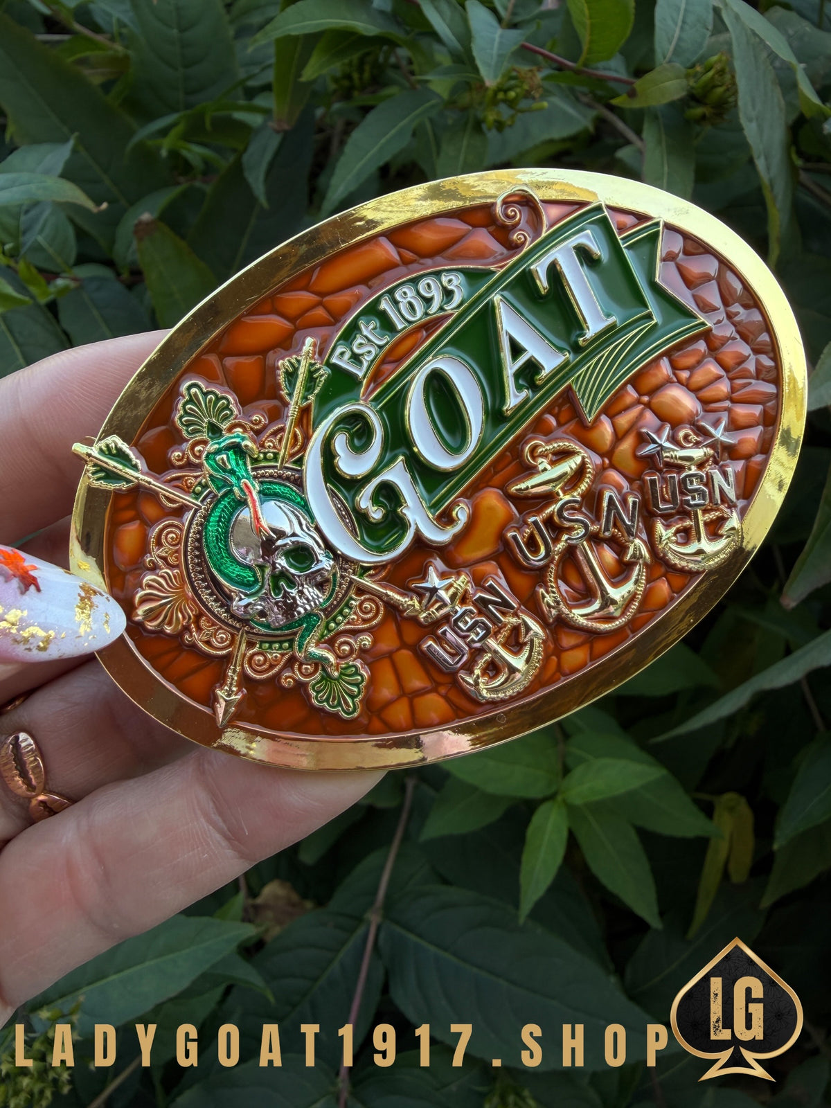 GOAT Belt Buckle 25" 🐍