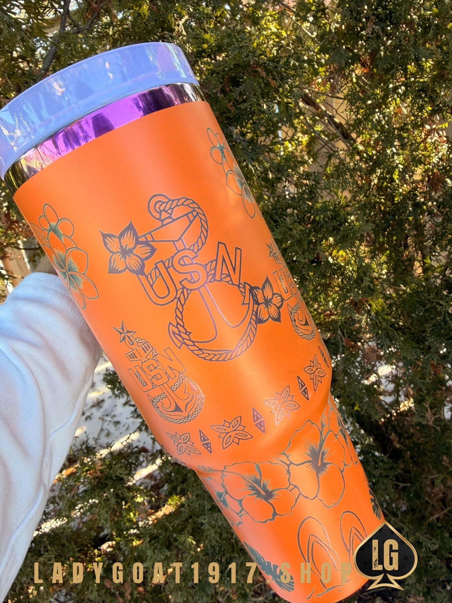 Hawaii Goats 🌺 40oz Tumbler Glow in Dark