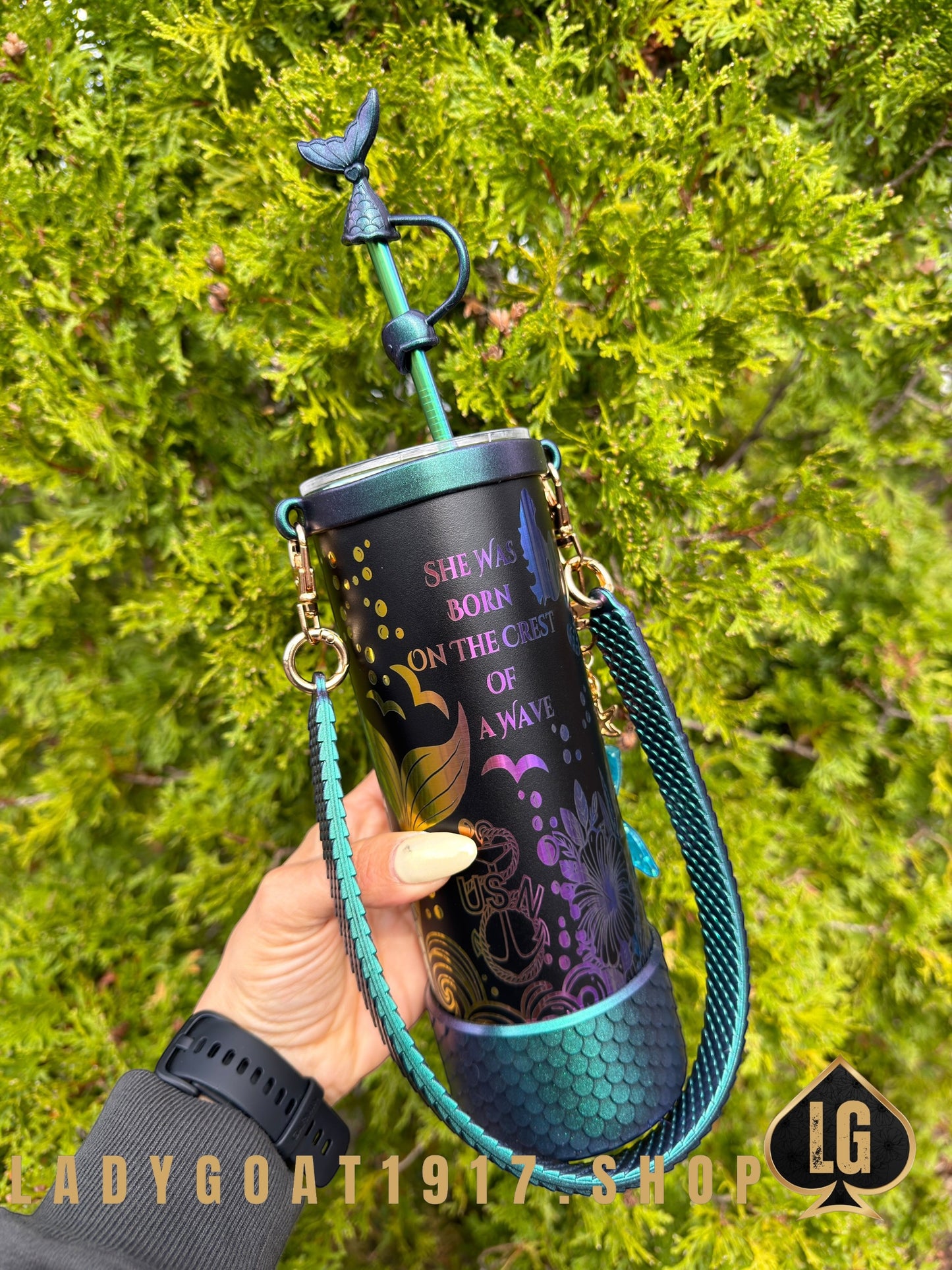 Crest of Wave Black OD 20oz Tumbler Limited w/ Accesories