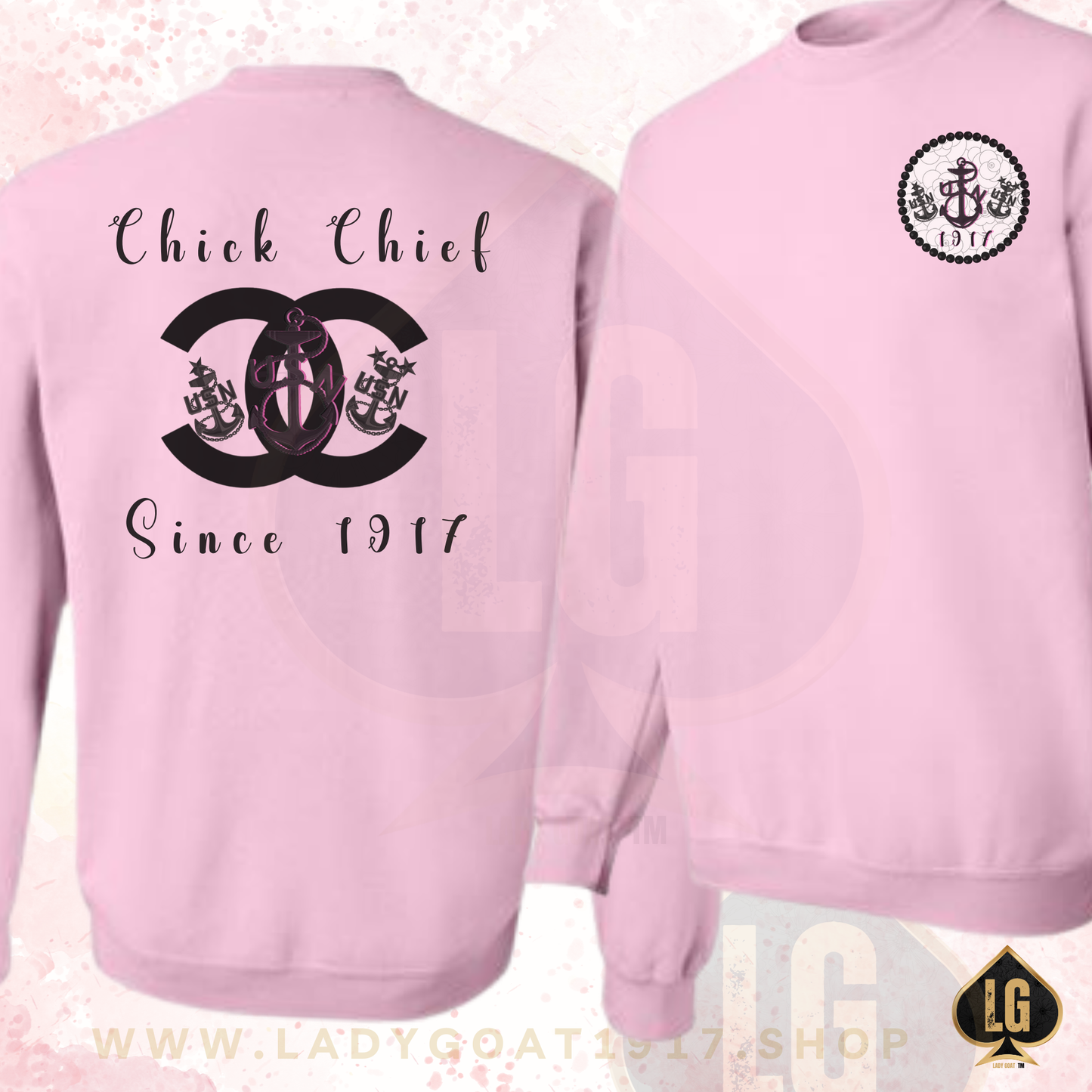 Chick Chief P!INK Crewneck Sweater