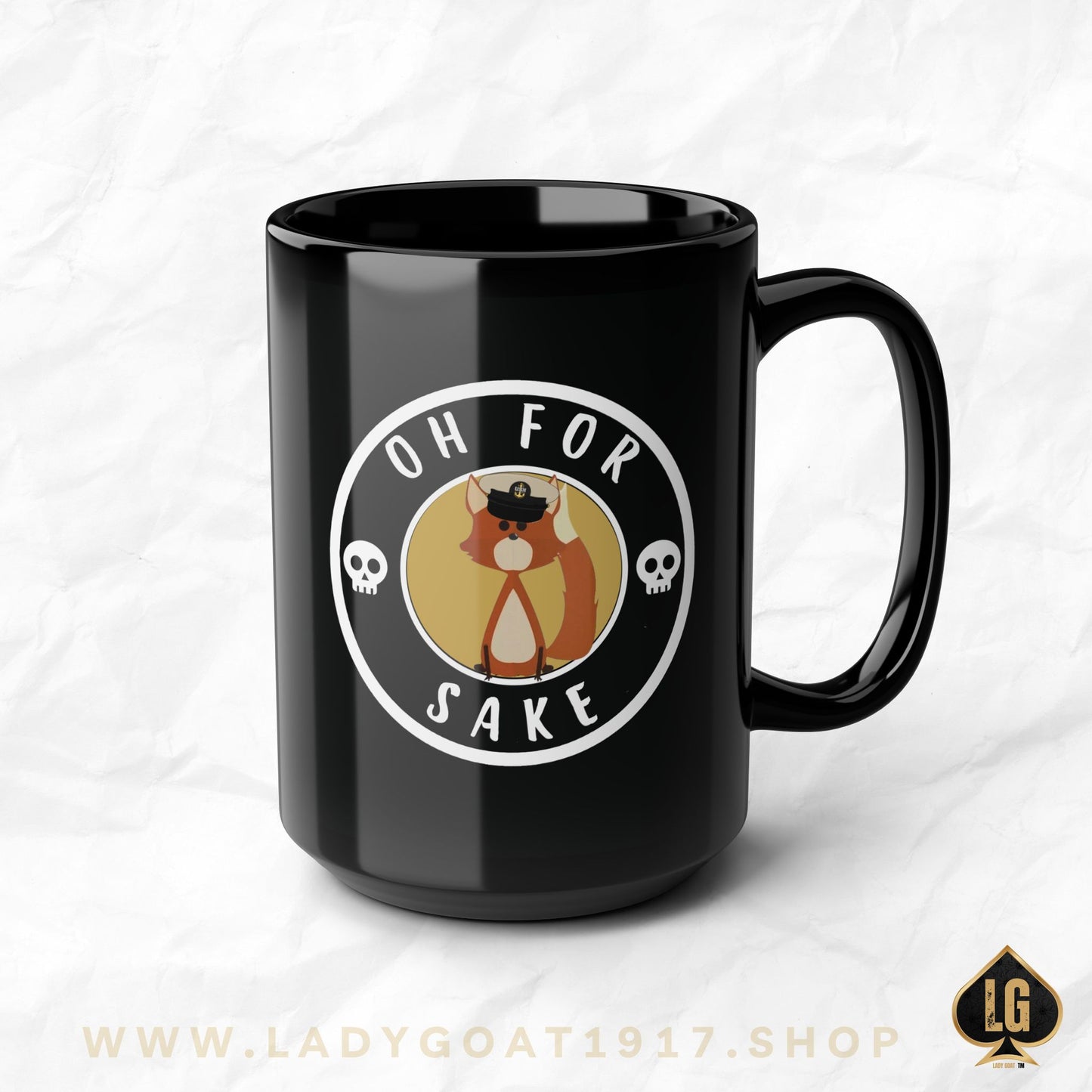 For 🦊 Sake ! V1  Black Coffee Mug