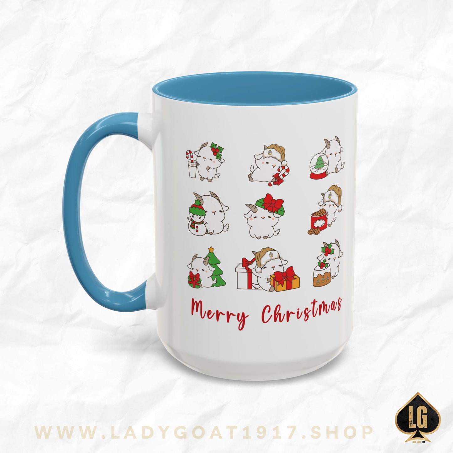 Hello Goat Christmas 15oz Mug