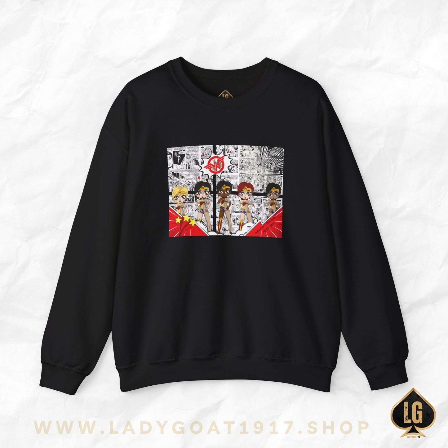 News Flash Comic Crewneck Sweater