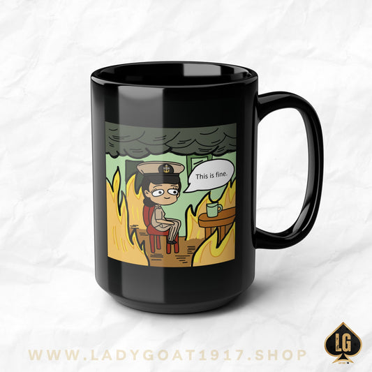 This is Fine !  V4 SCPO Black Mug