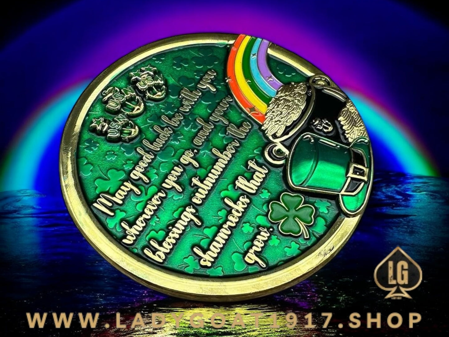 PU Lady Luck Challenge Coin 25”