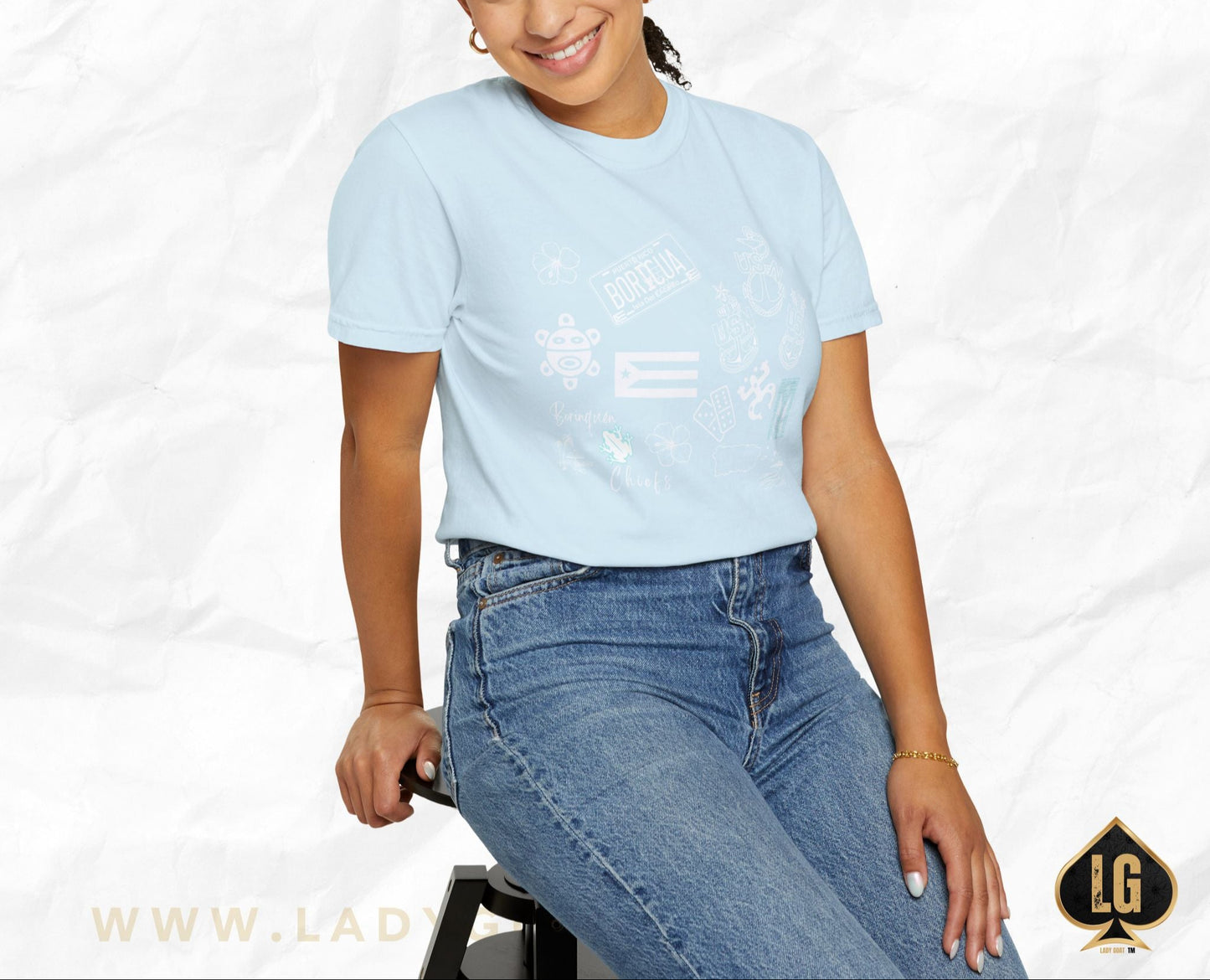 Azul Clarita Streetwear Unisex Relaxed Fit T-shirt