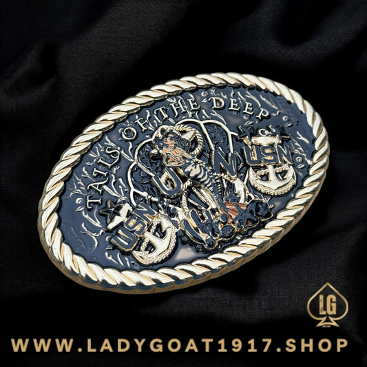 Tails of the Deep Belt Buckle  25"🖤