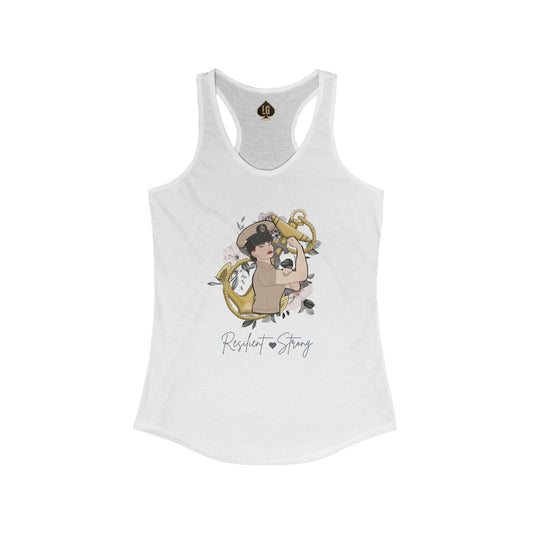 Resilient and Strong V6  Women's Ideal Racerback Tank