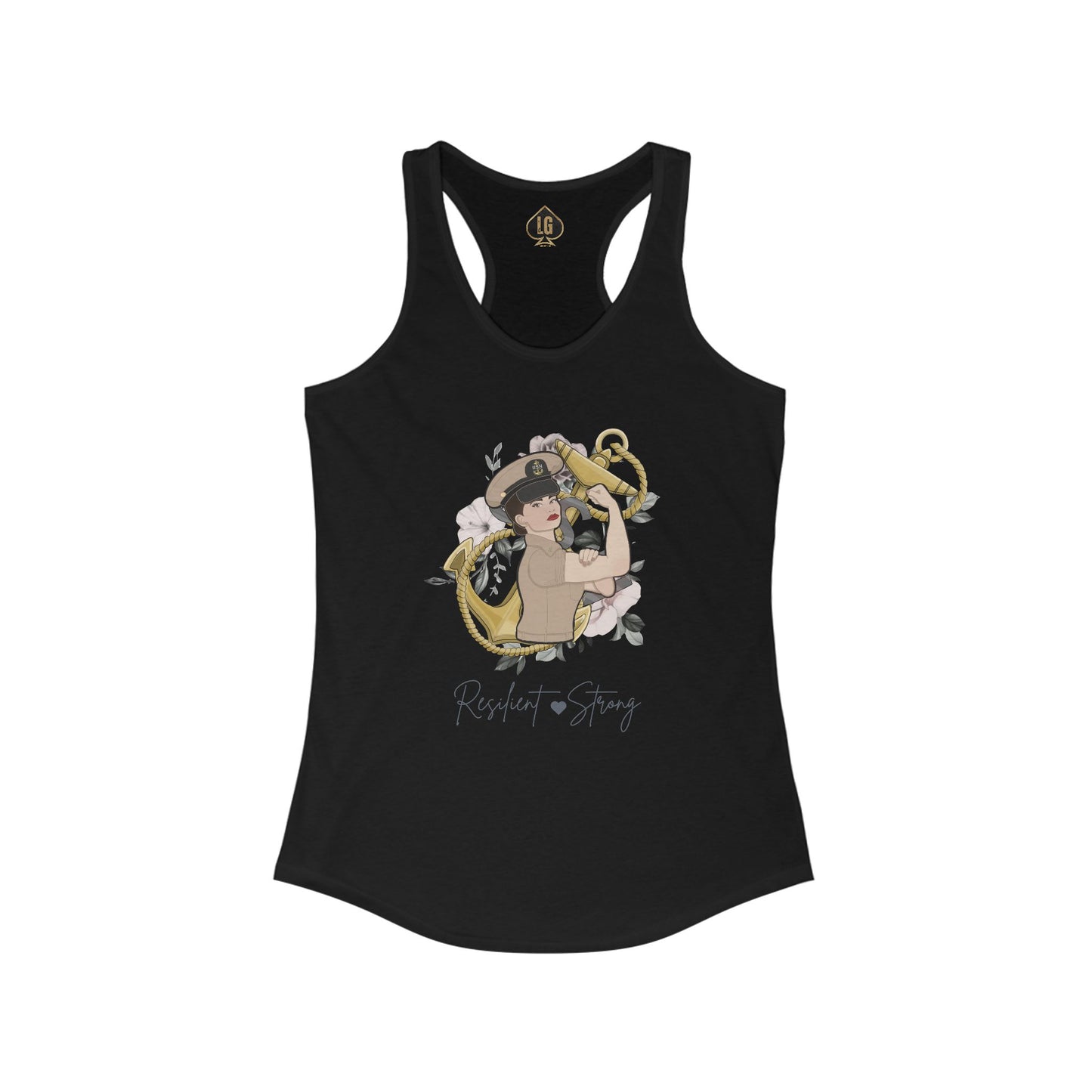 Resilient and Strong V6  Women's Ideal Racerback Tank