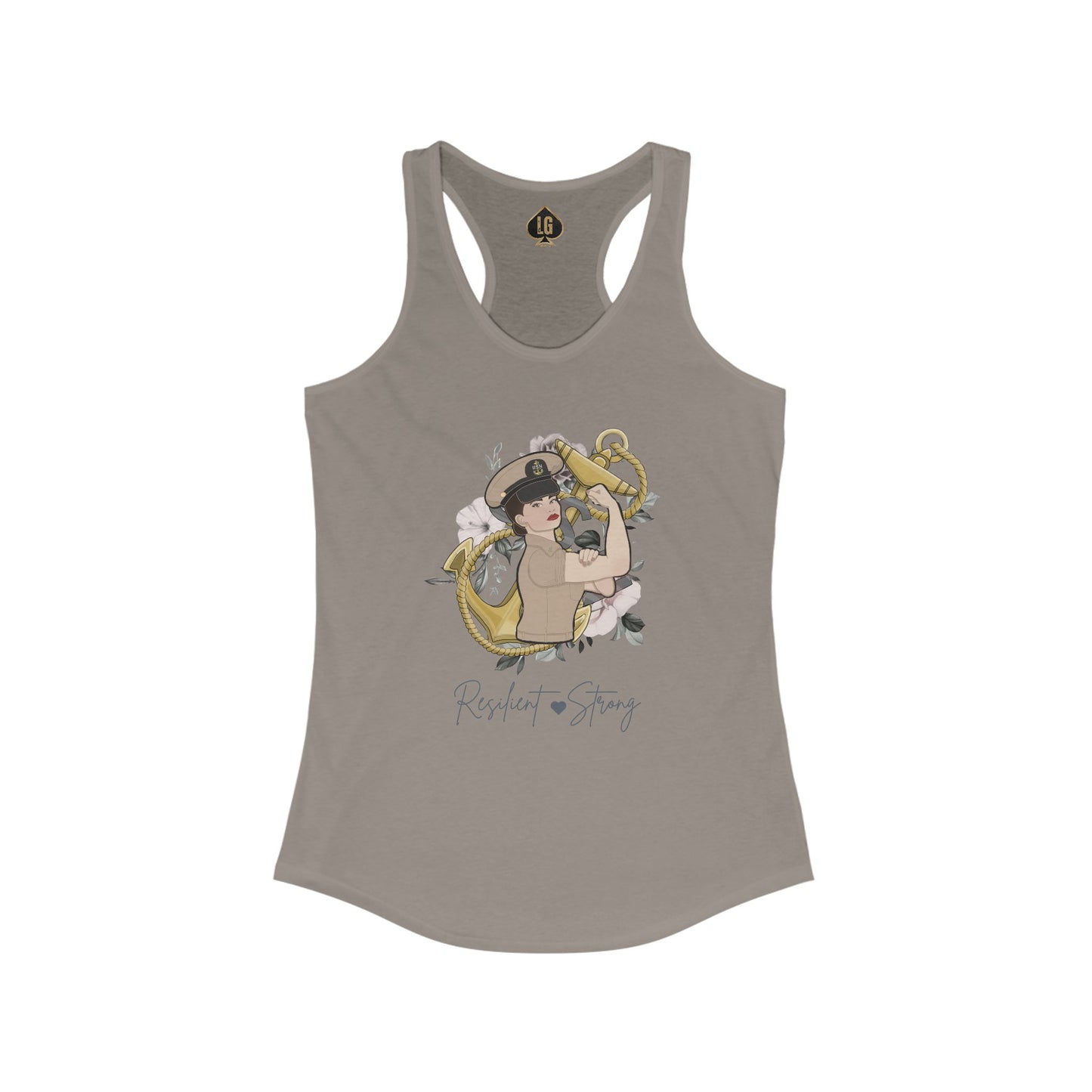 Resilient and Strong V6  Women's Ideal Racerback Tank
