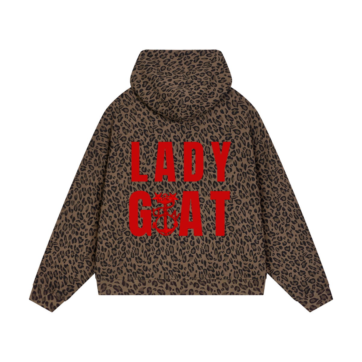 1917 MCPO Unisex Leopard Print Waffle  Zip Hoodie