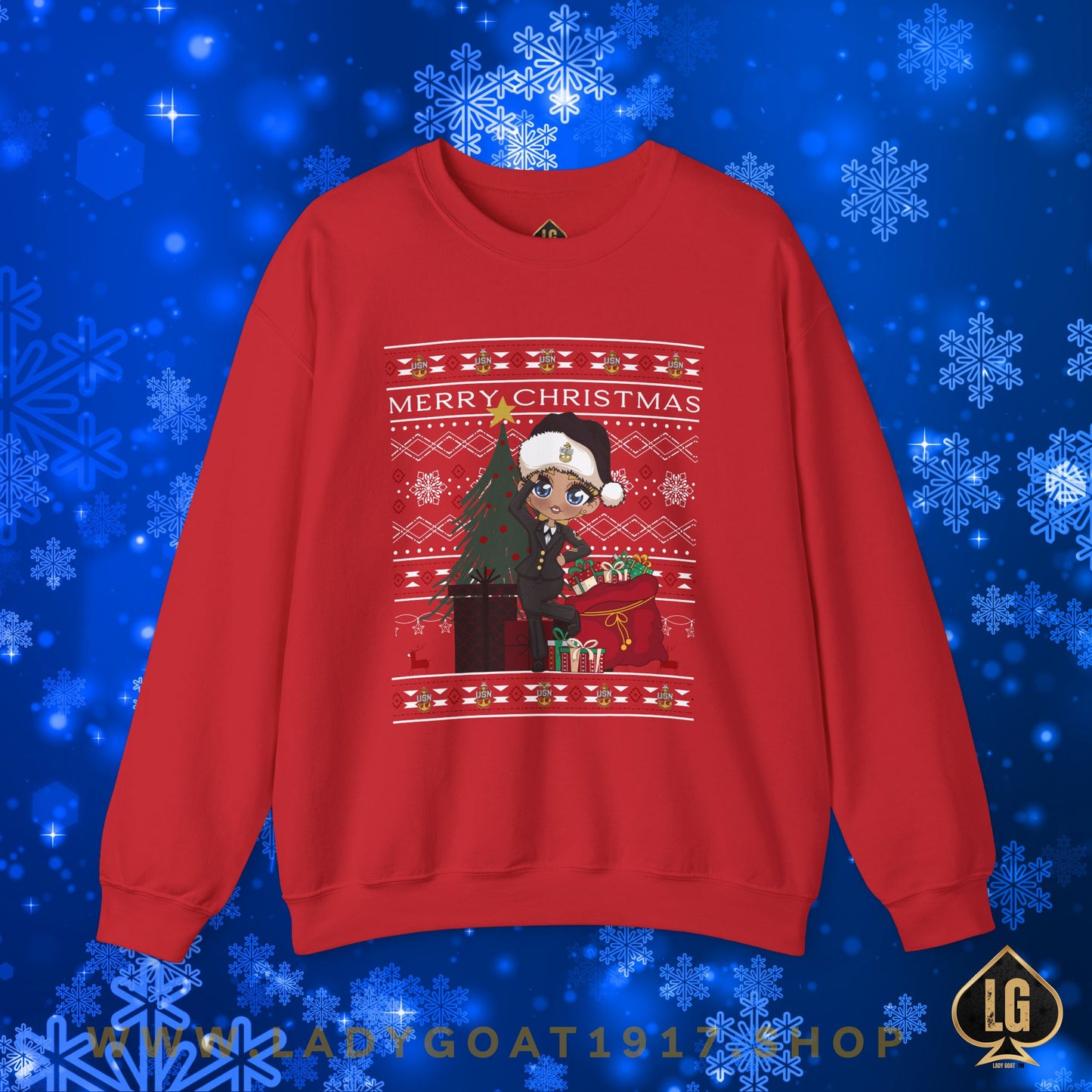 Christmas Blues V8 Crewneck Sweater