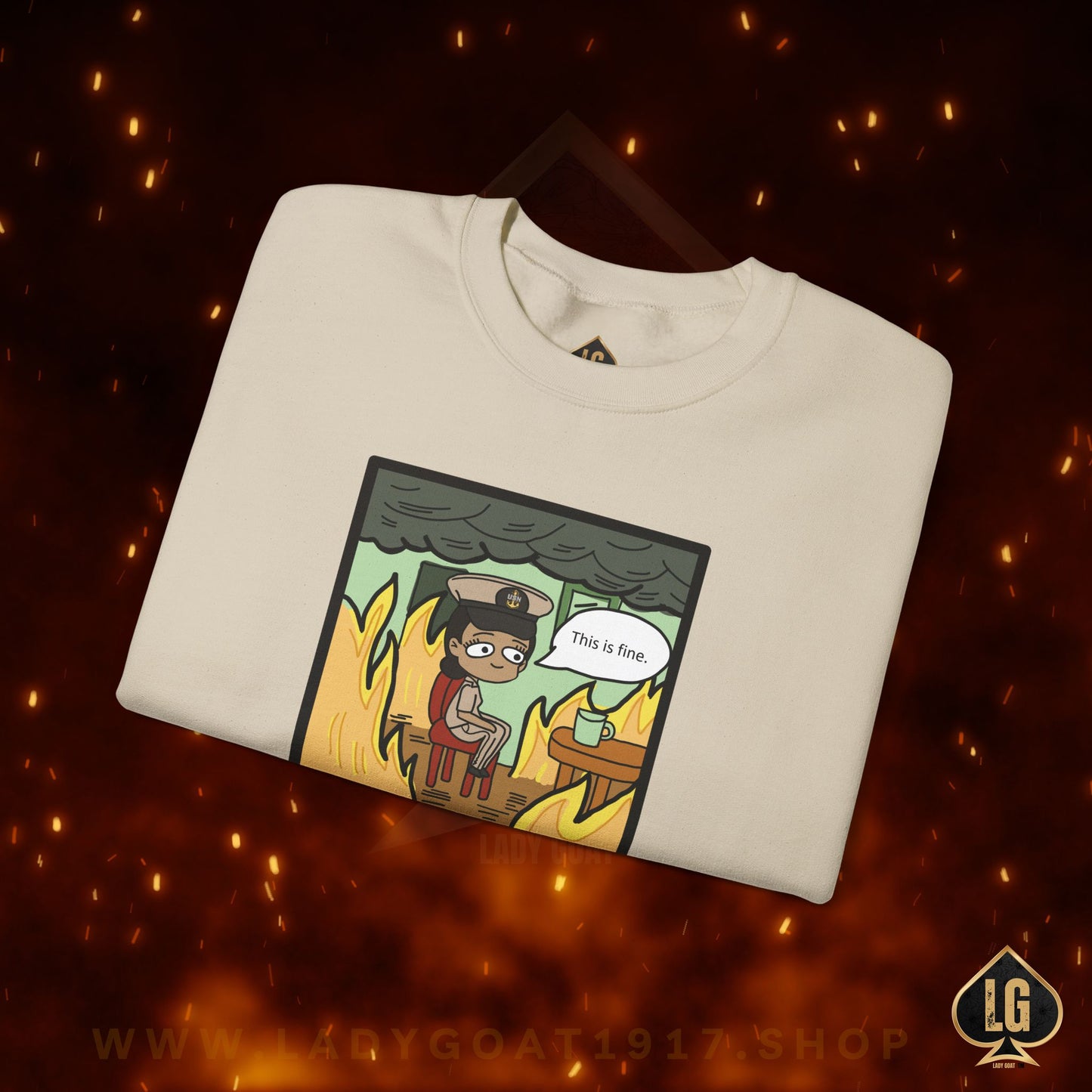 This is Fine ! V1 CPO Crewneck Sweater