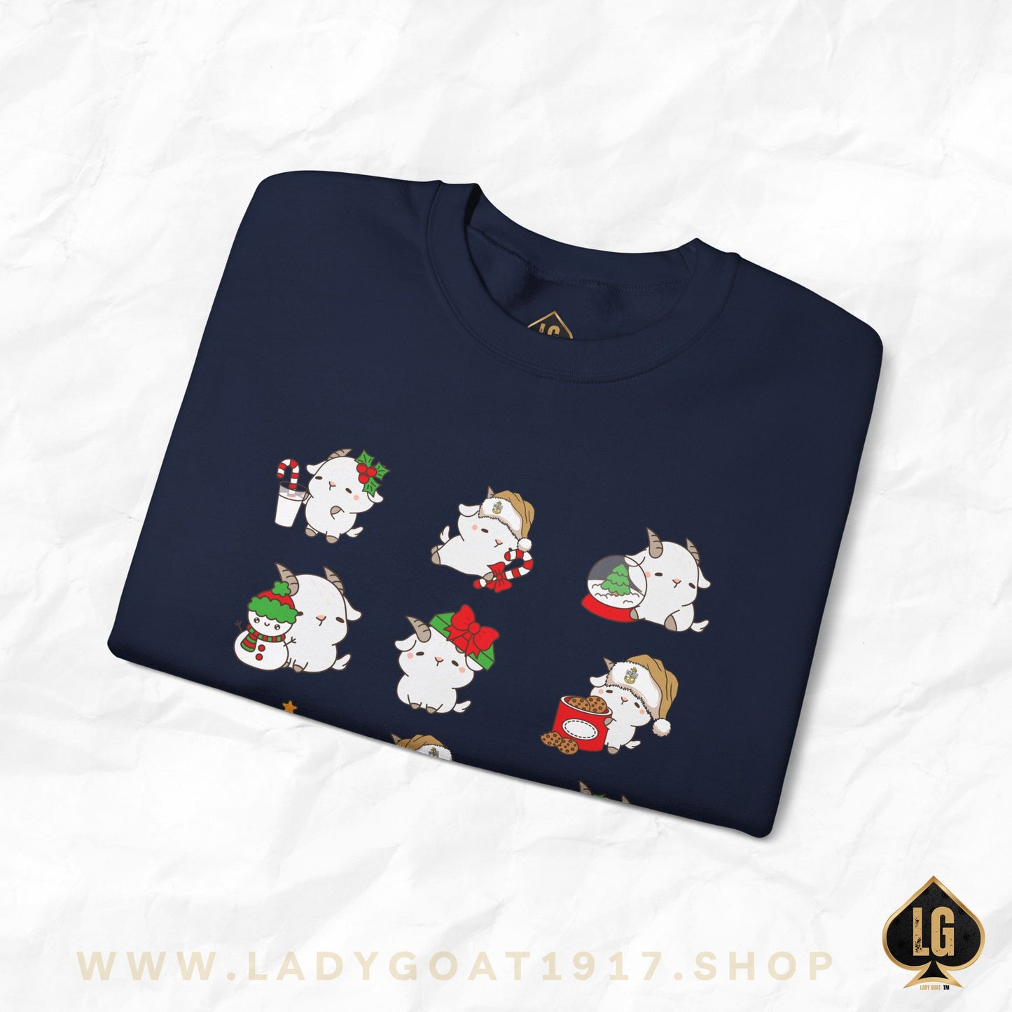 Hello Goat Christmas Crewneck Sweater