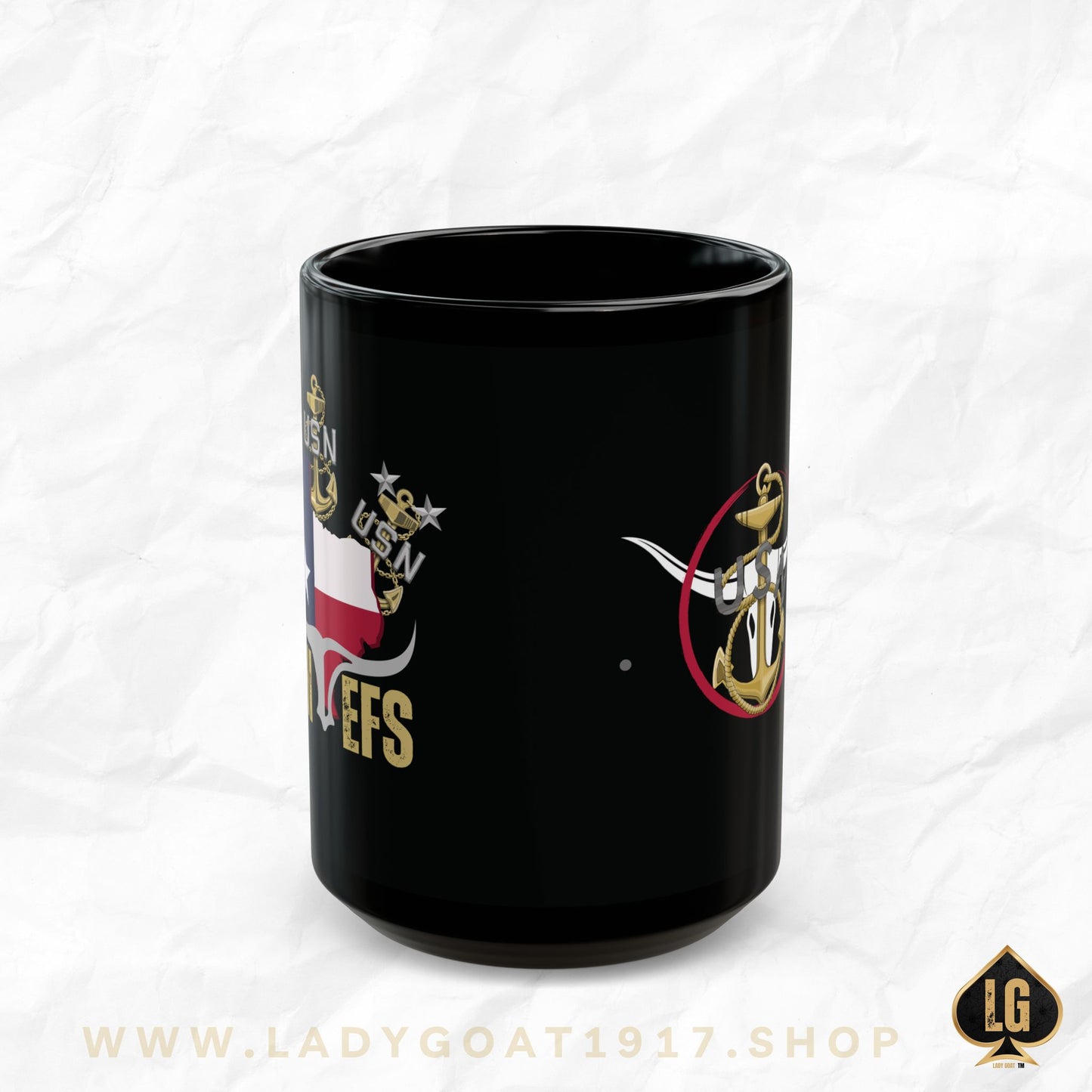 Texas Goats Black Mug