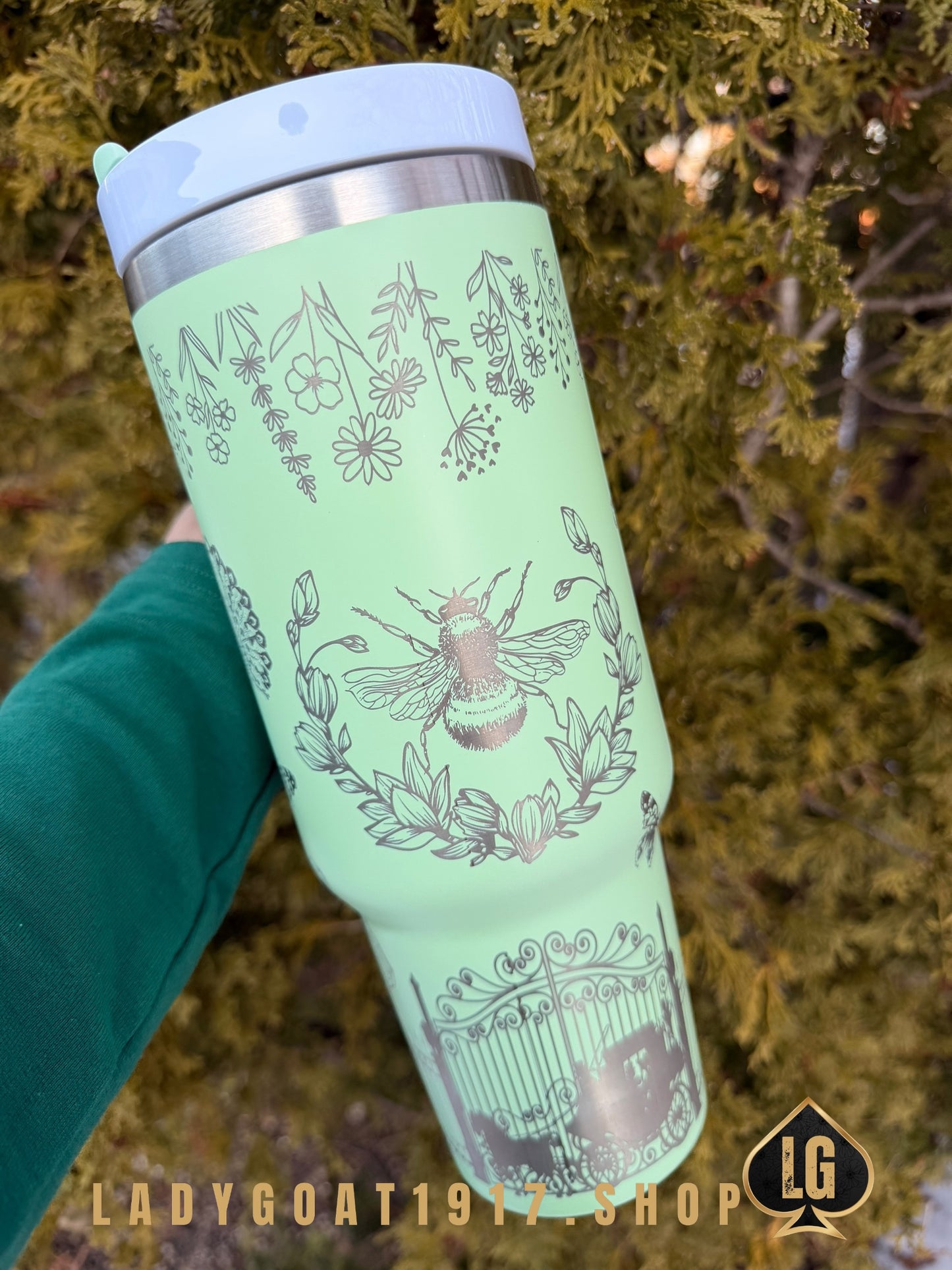 Penelope Green S4 Bridgerton 40 oz Tumbler W/ Accessories