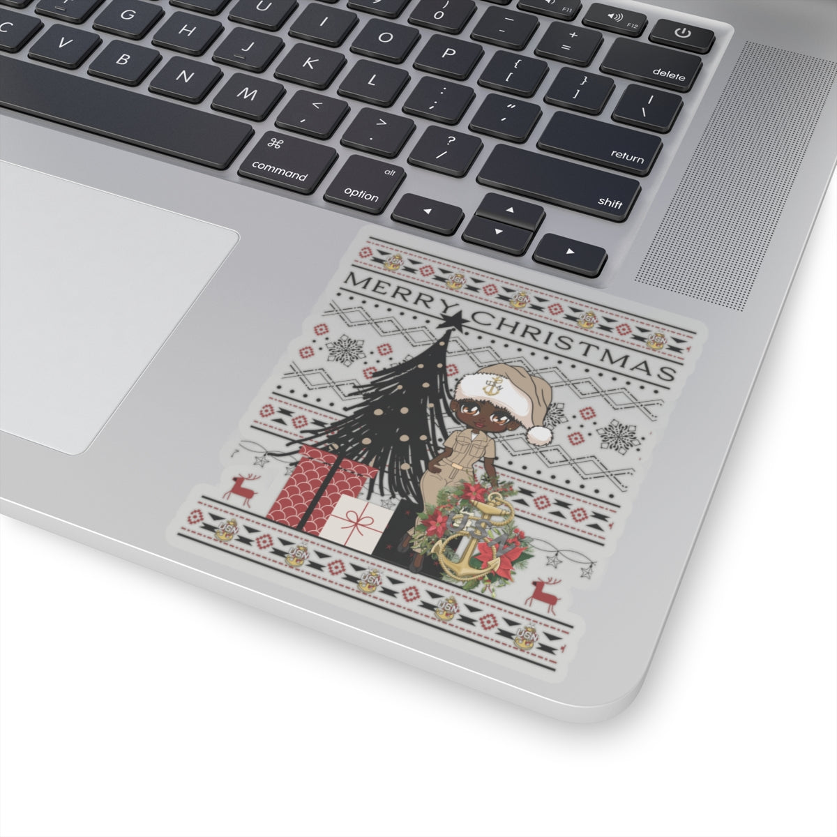Khaki Christmas V3 Stickers
