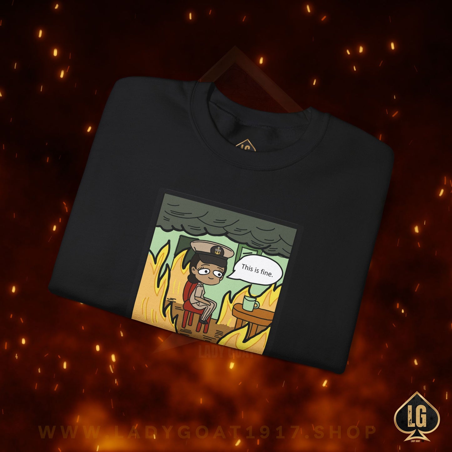 This is Fine ! V1 SCPO Crewneck Sweater