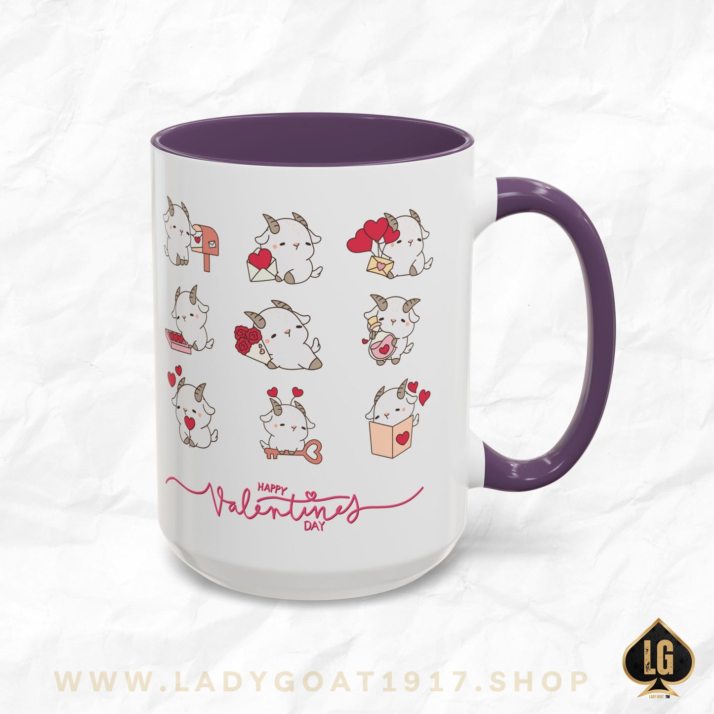 Hello Goat Valentine 15oz Mug