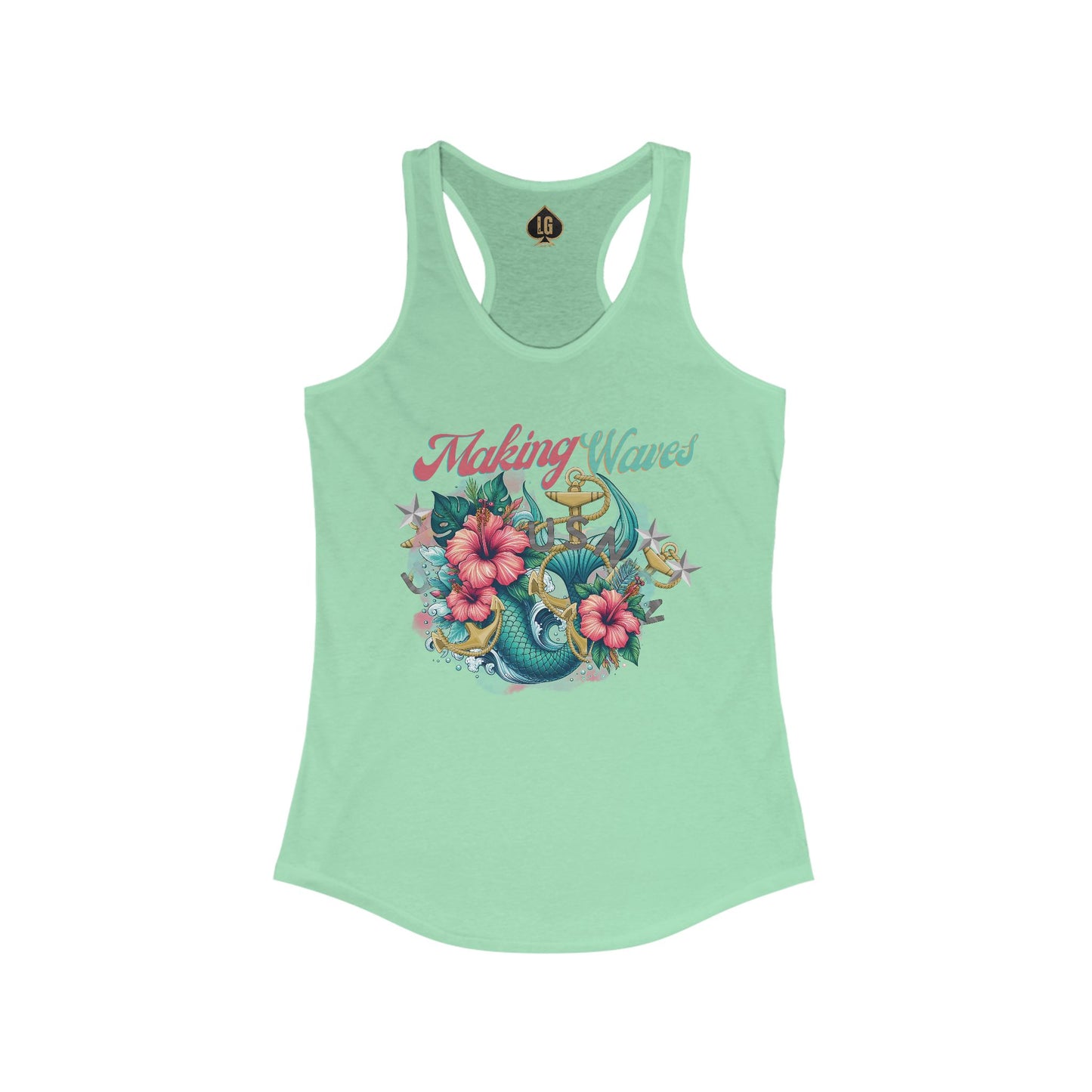 Making Waves V1 Women's Ideal Racerback Tank