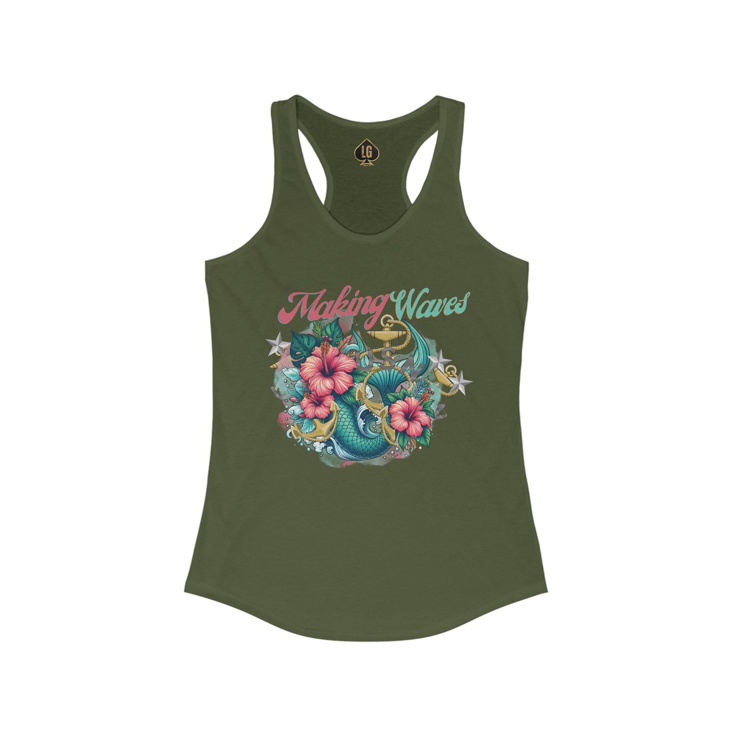 Making Waves V1 Women's Ideal Racerback Tank