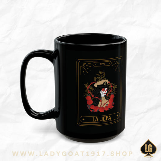 La Jefa Black Mug