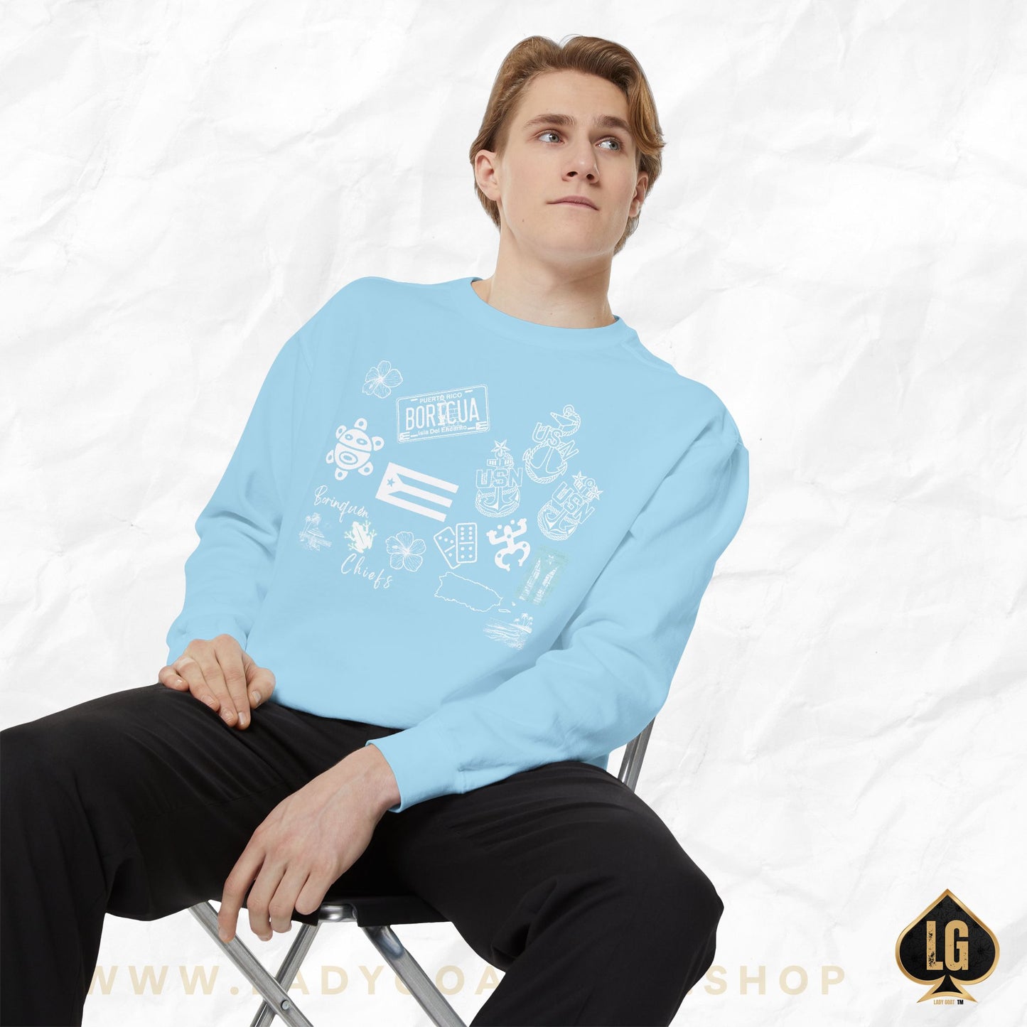 Azul Clarita Streetwear Premium Unisex Relaxed Fit Sweatshirt