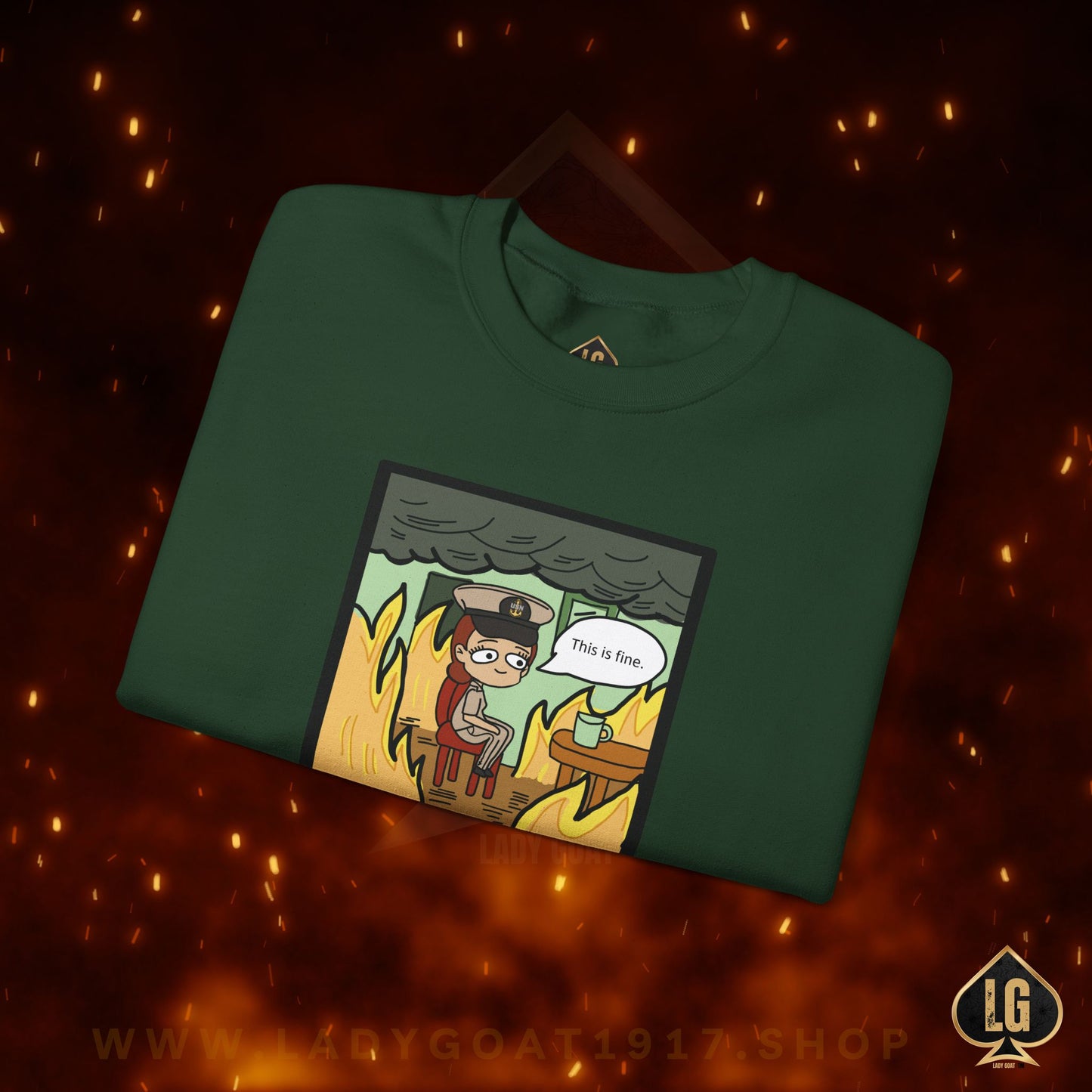 This is Fine ! V3 CPO Crewneck Sweater