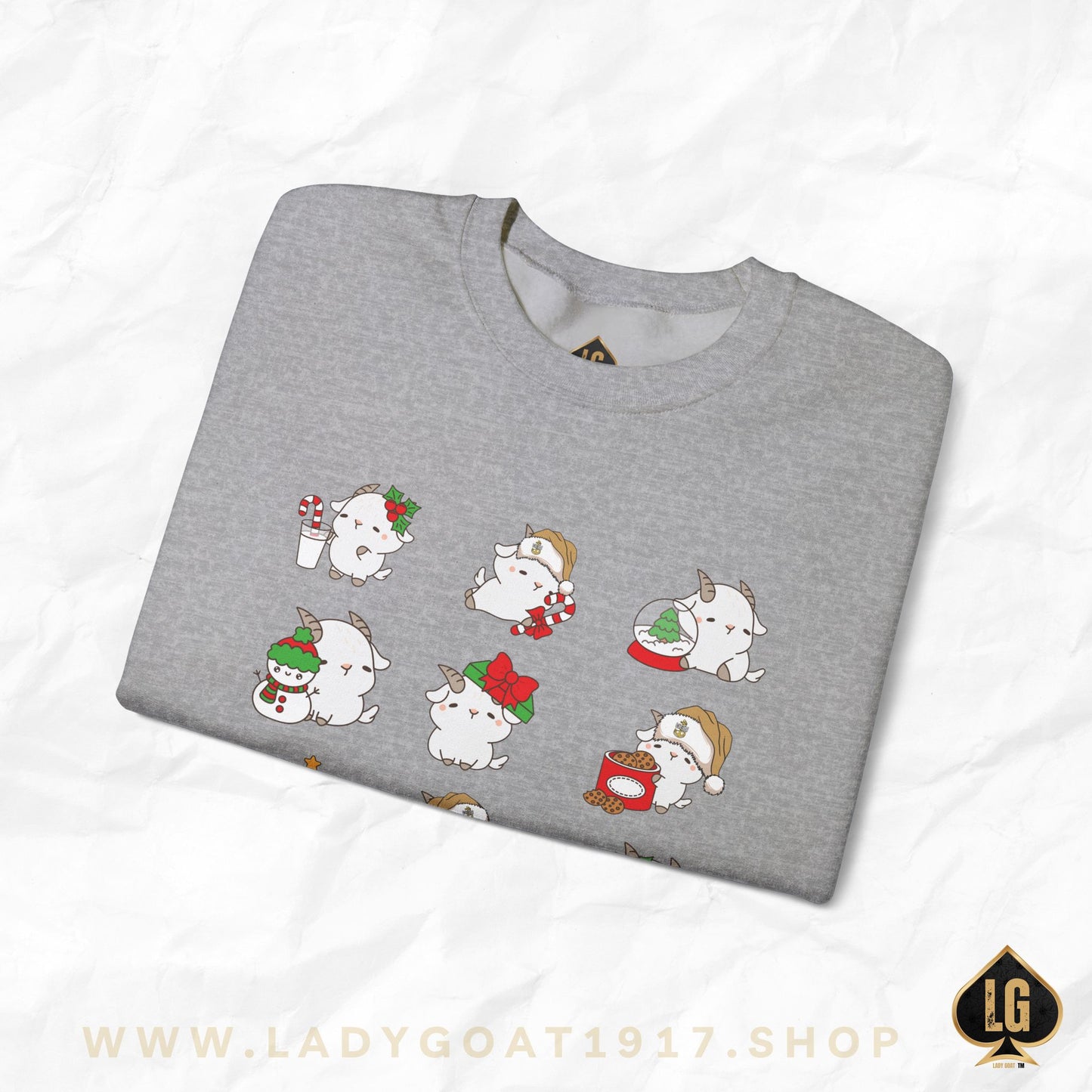Hello Goat Christmas Crewneck Sweater