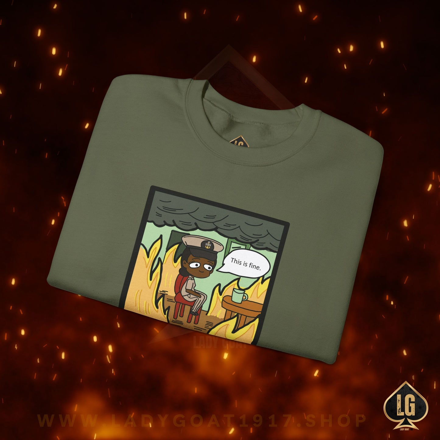 This is Fine ! V6 SCPO Crewneck Sweater