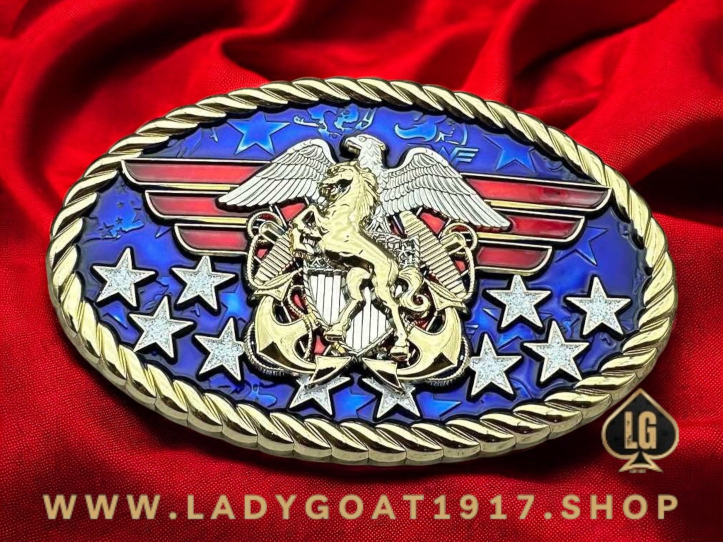 RWB WW Freedom Belt Buckle 25" Mustang