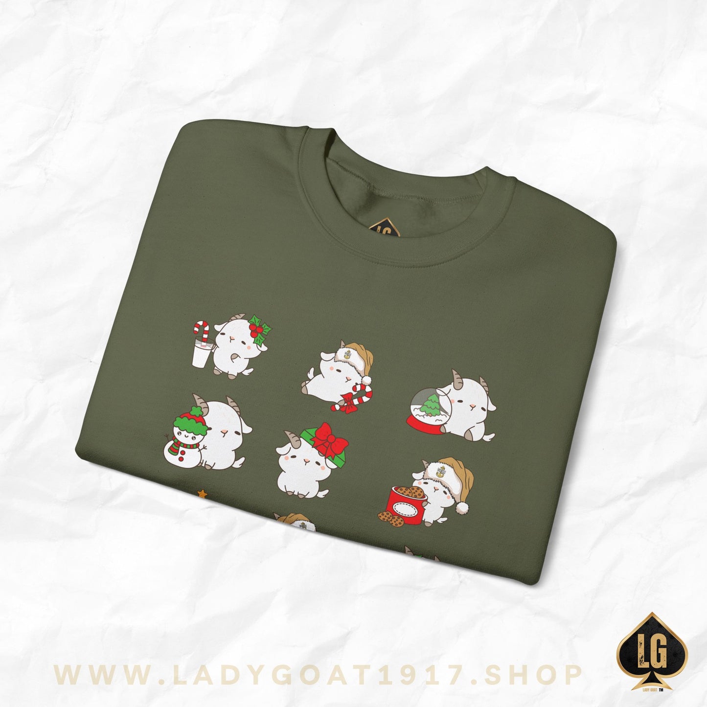 Hello Goat Christmas Crewneck Sweater