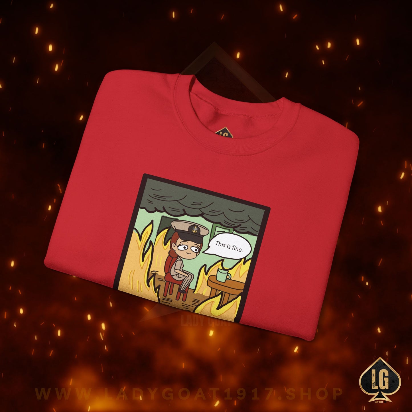 This is Fine ! V3 CPO Crewneck Sweater
