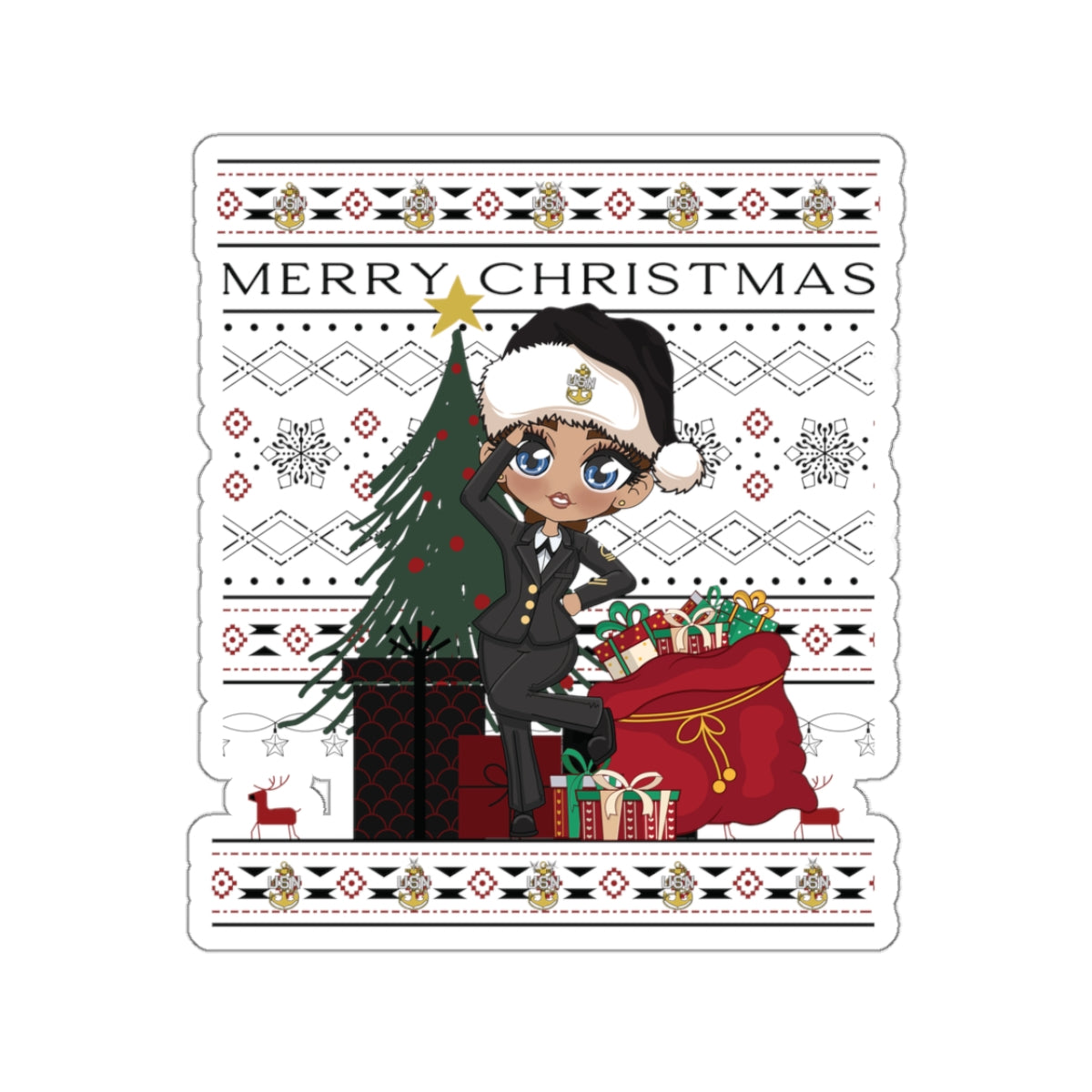 Christmas  Blues V7 Stickers