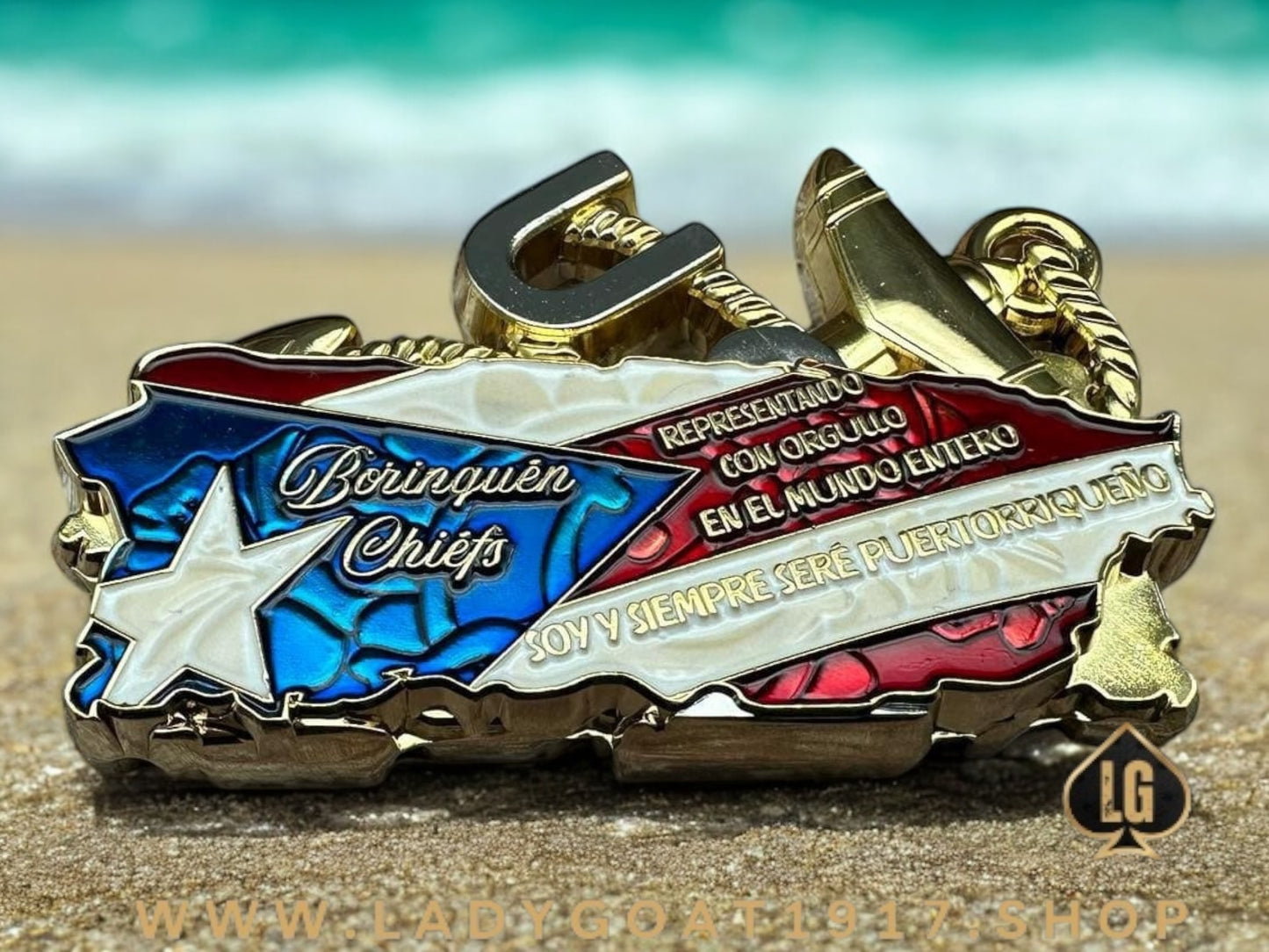 Azul Clarita 🩵 PR Goat Challenge Coin 25”