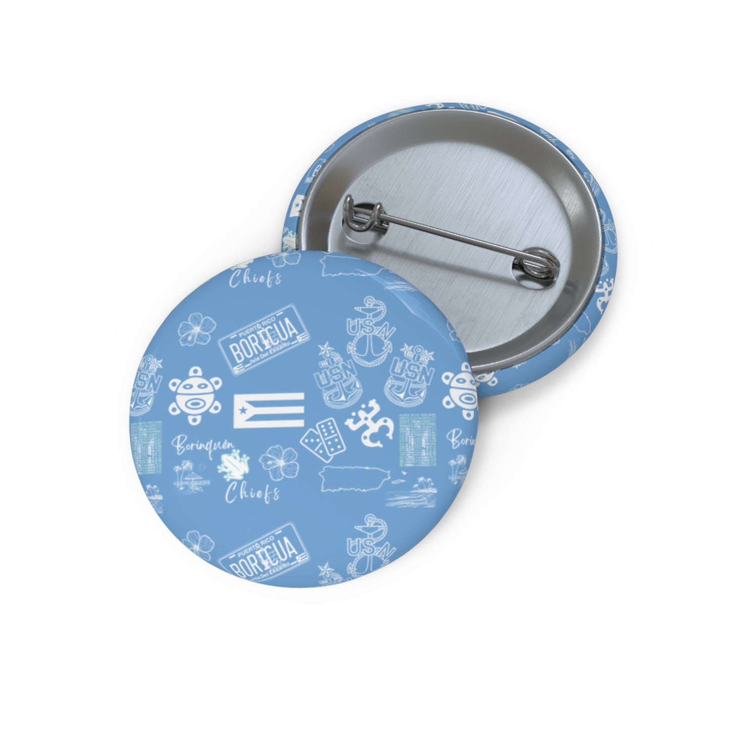 Azul Clarita  Pin Buttons