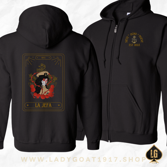 La Jefa  Zip Up Unisex Hoodie