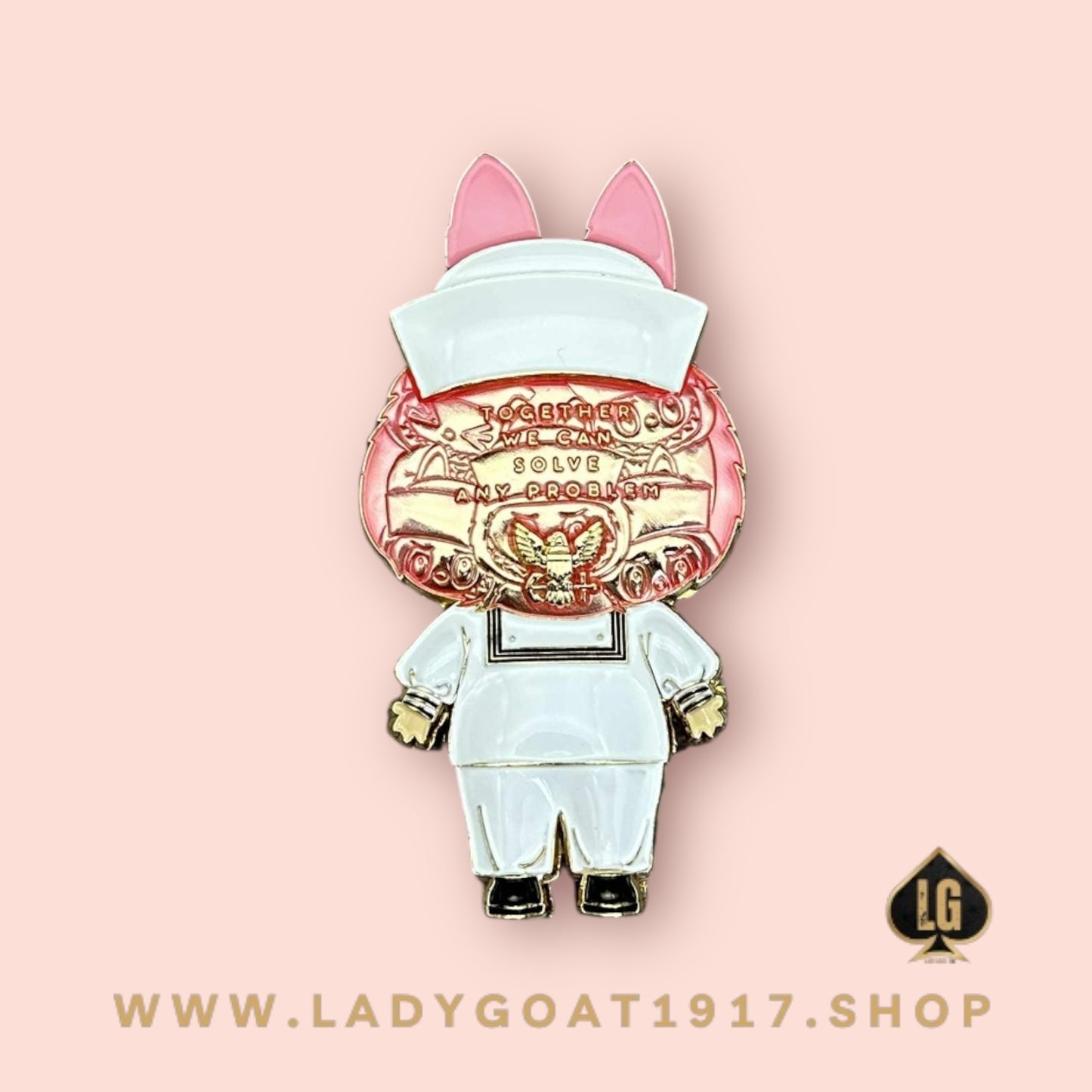 LaSailor Challenge Coin 25”PRE-SALE****Pink Whites