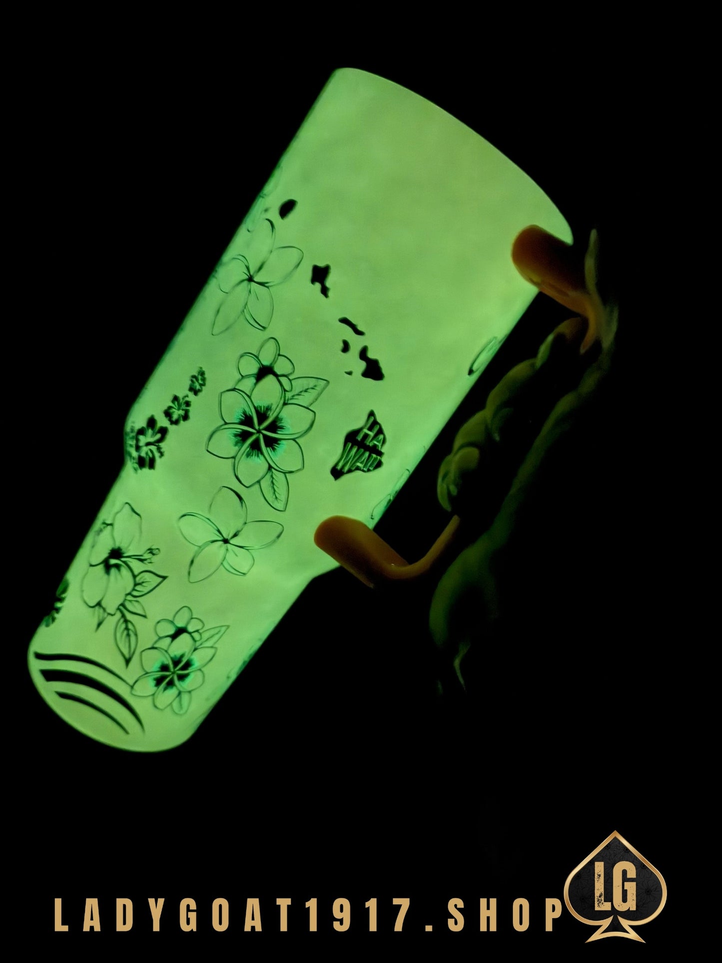 Hawaii Goats 🌺 40oz Tumbler Glow in Dark