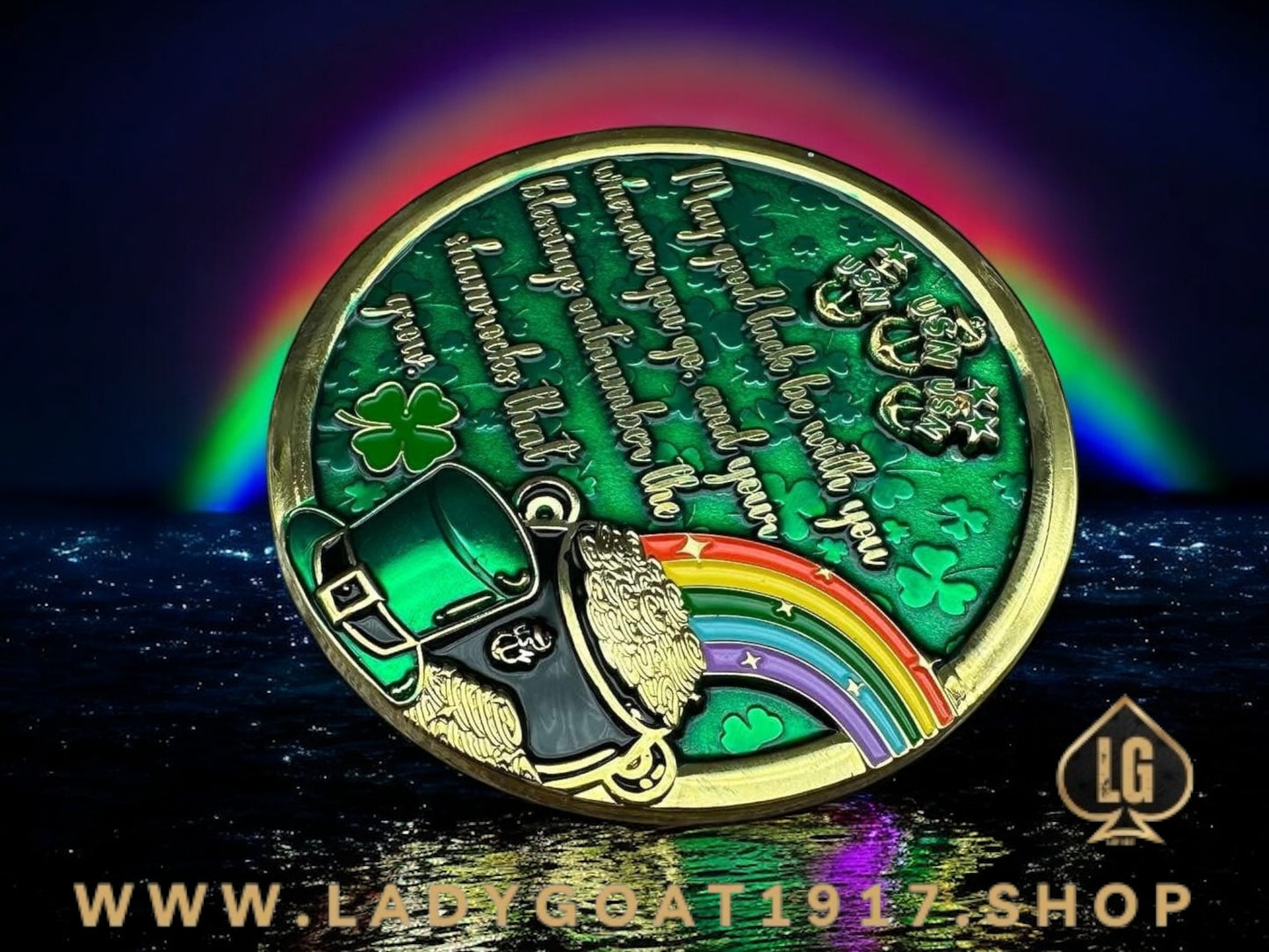 PU Lady Luck Challenge Coin 25”