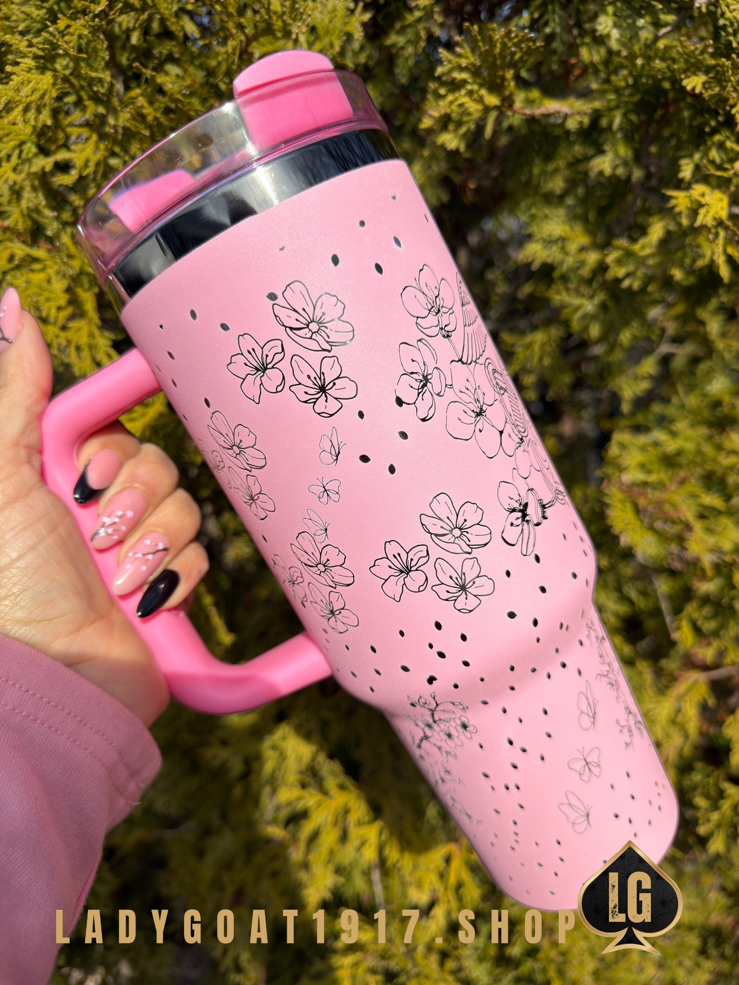 Cherry Blossom Tumbler 40oz Tumbler Limited Officer