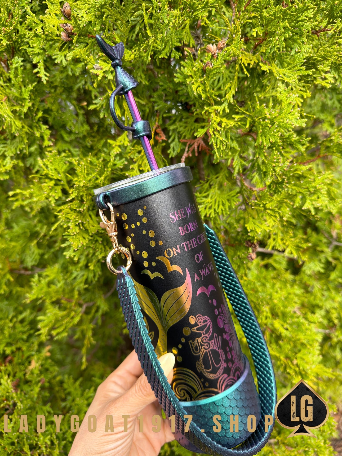 Crest of Wave Black OD 20oz Tumbler Limited w/ Accesories