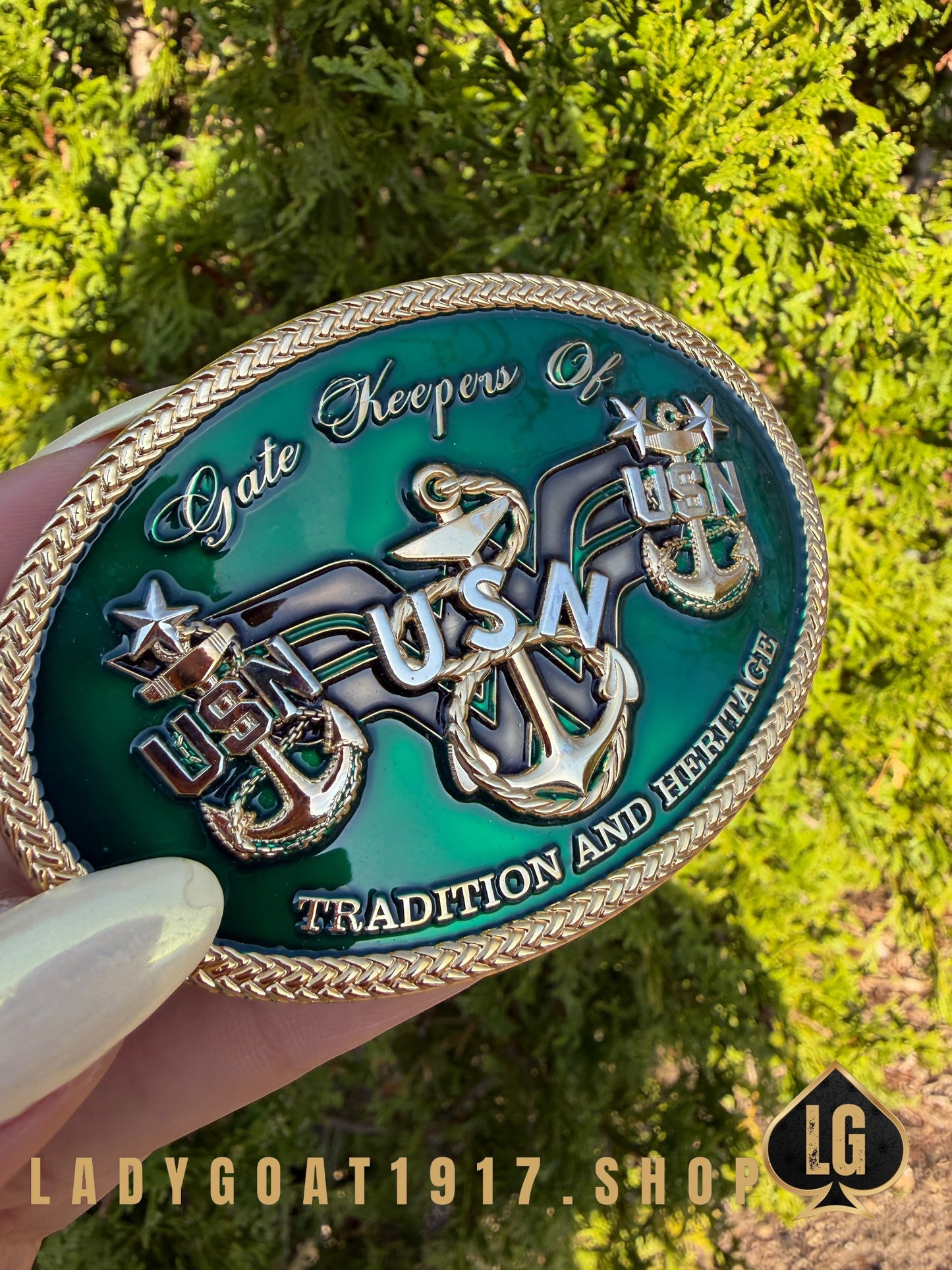 Gate Keepers Belt Buckle  25" 💚