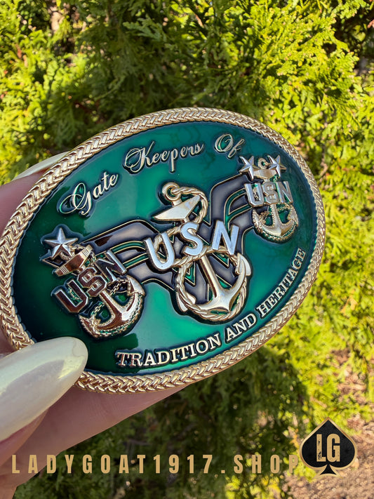 Gate Keepers Belt Buckle  25" 💚