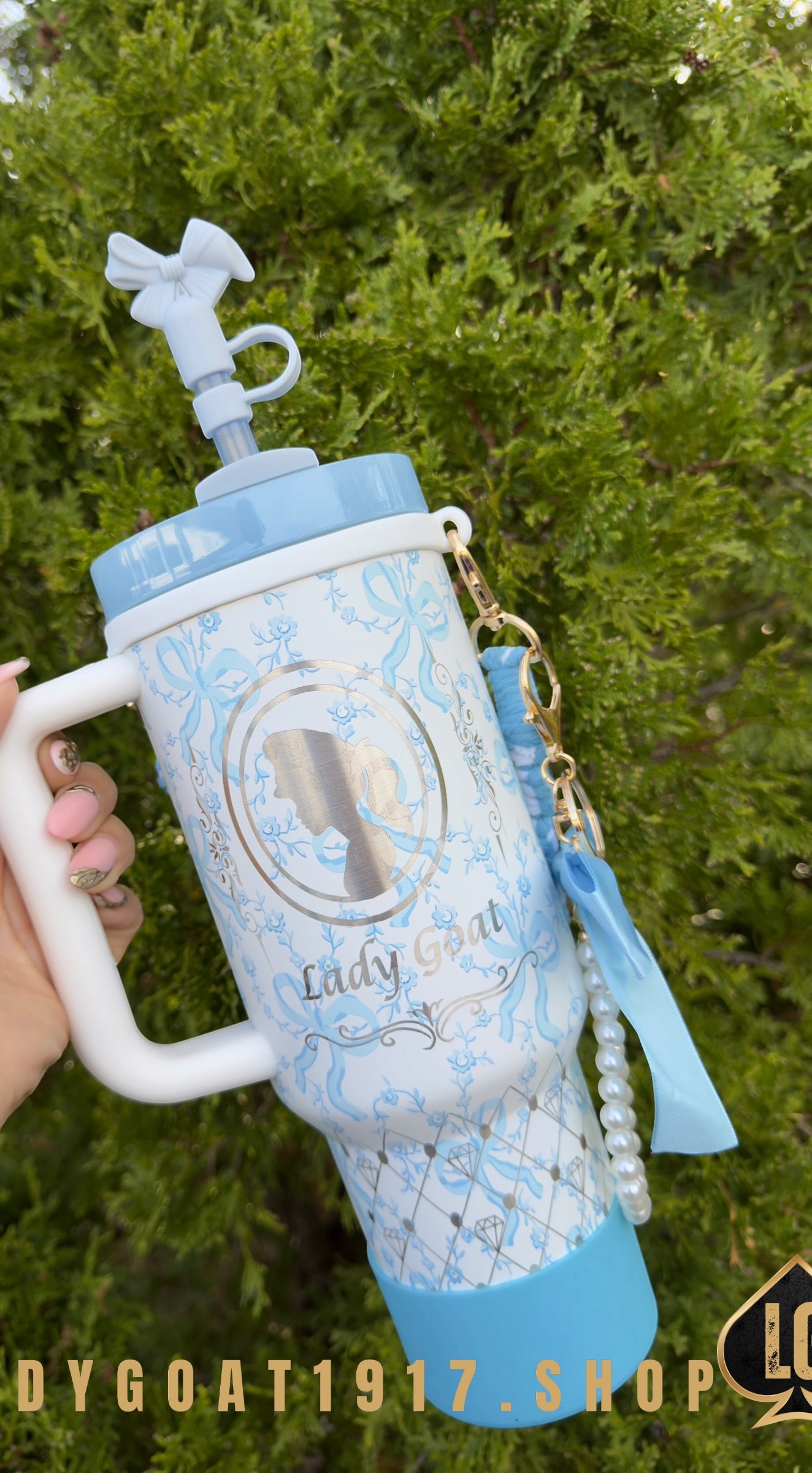 LADYGOATFANCY 40oz Tumbler Limited V1 Blue