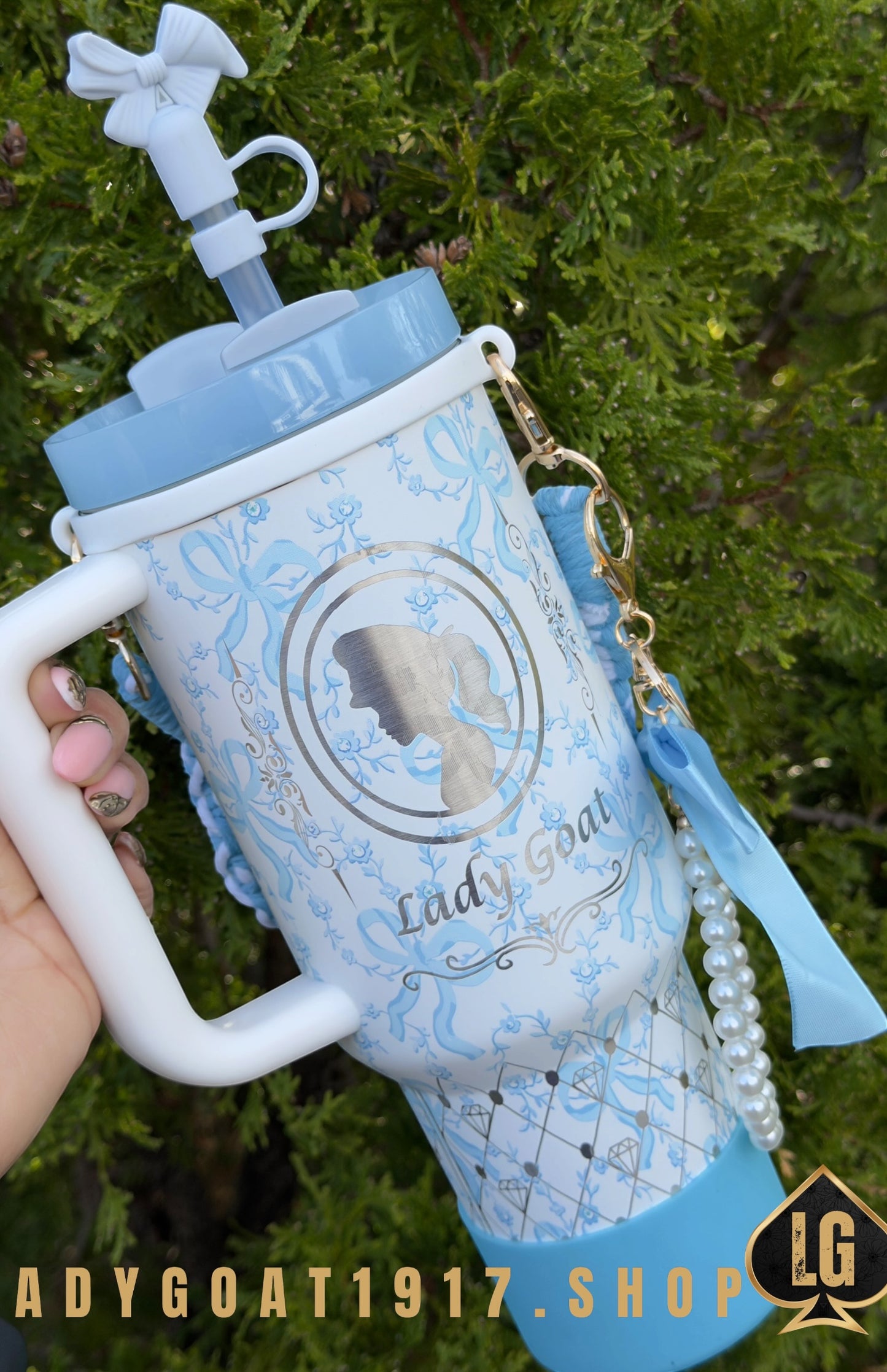 LADYGOATFANCY 40oz Tumbler Limited V1 Blue
