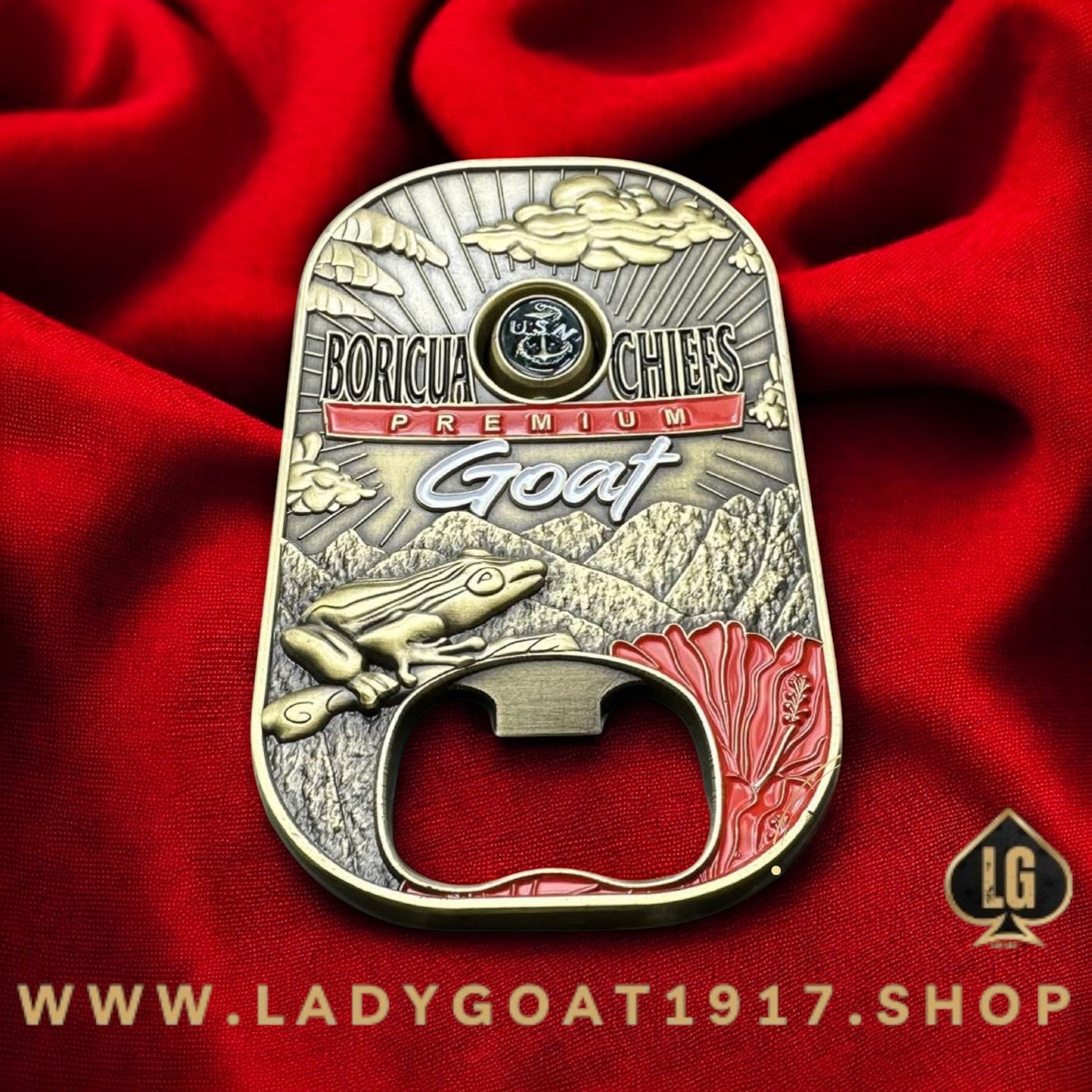 Boricua Chiefs Medalla Challenge Coin 23"