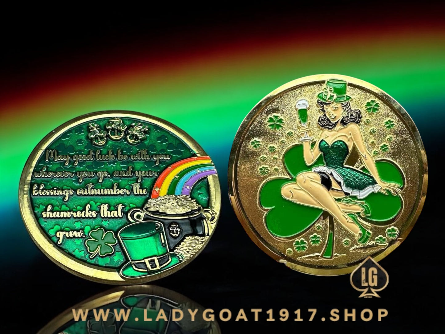 PU Lady Luck Challenge Coin 25”